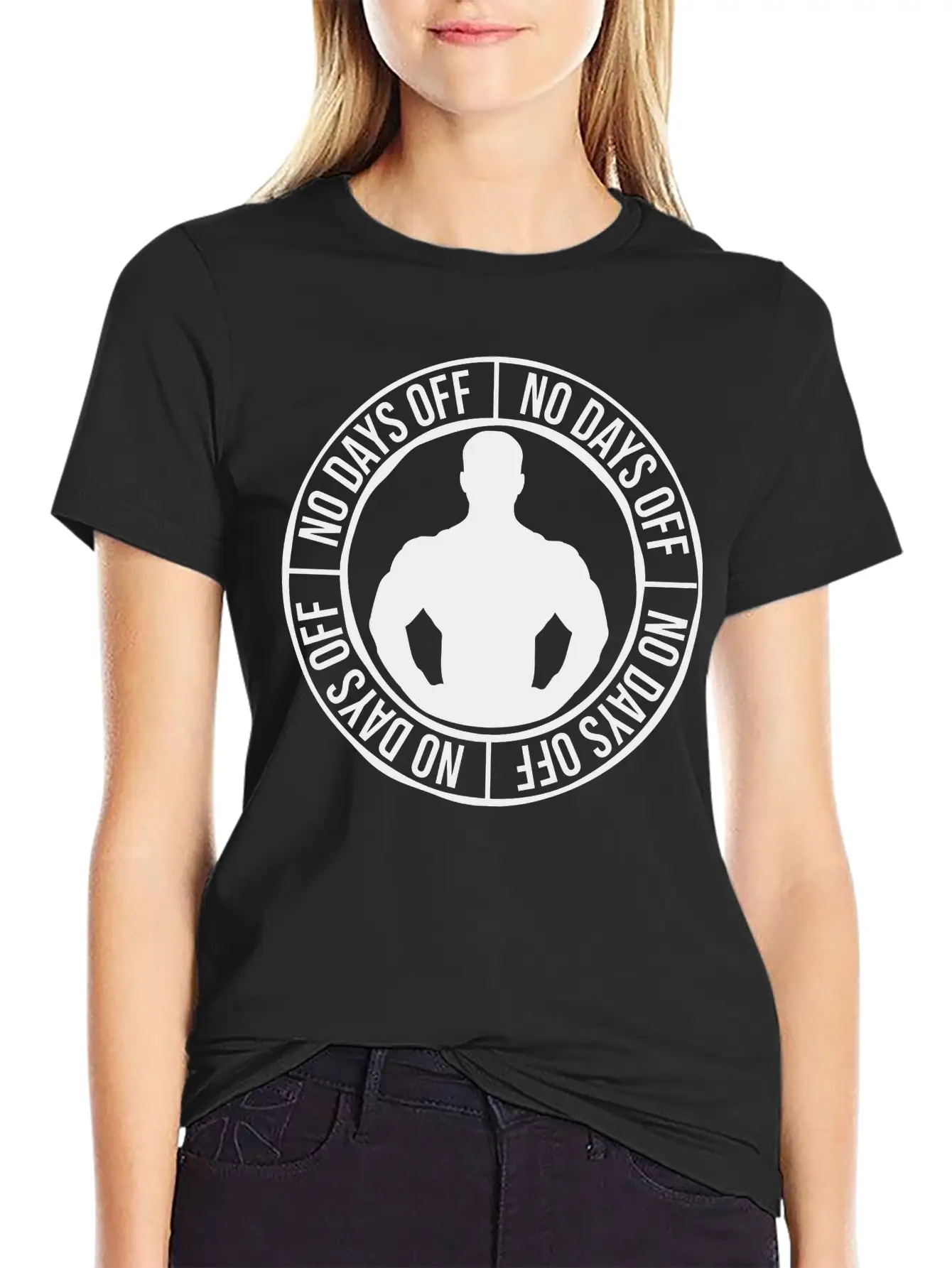 No Days Off Quote Unisex Short Sleeve Soft Cotton T-Shirt – Casual Everyday Wear