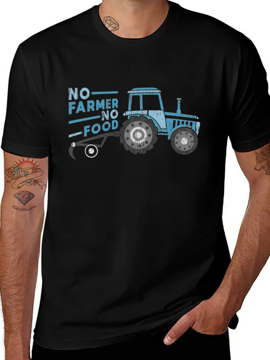 No Farmer No Food Tractor Quote Kid Christmas Gift Comfortable Minimalist Graphic Tee – Summer Style Essential