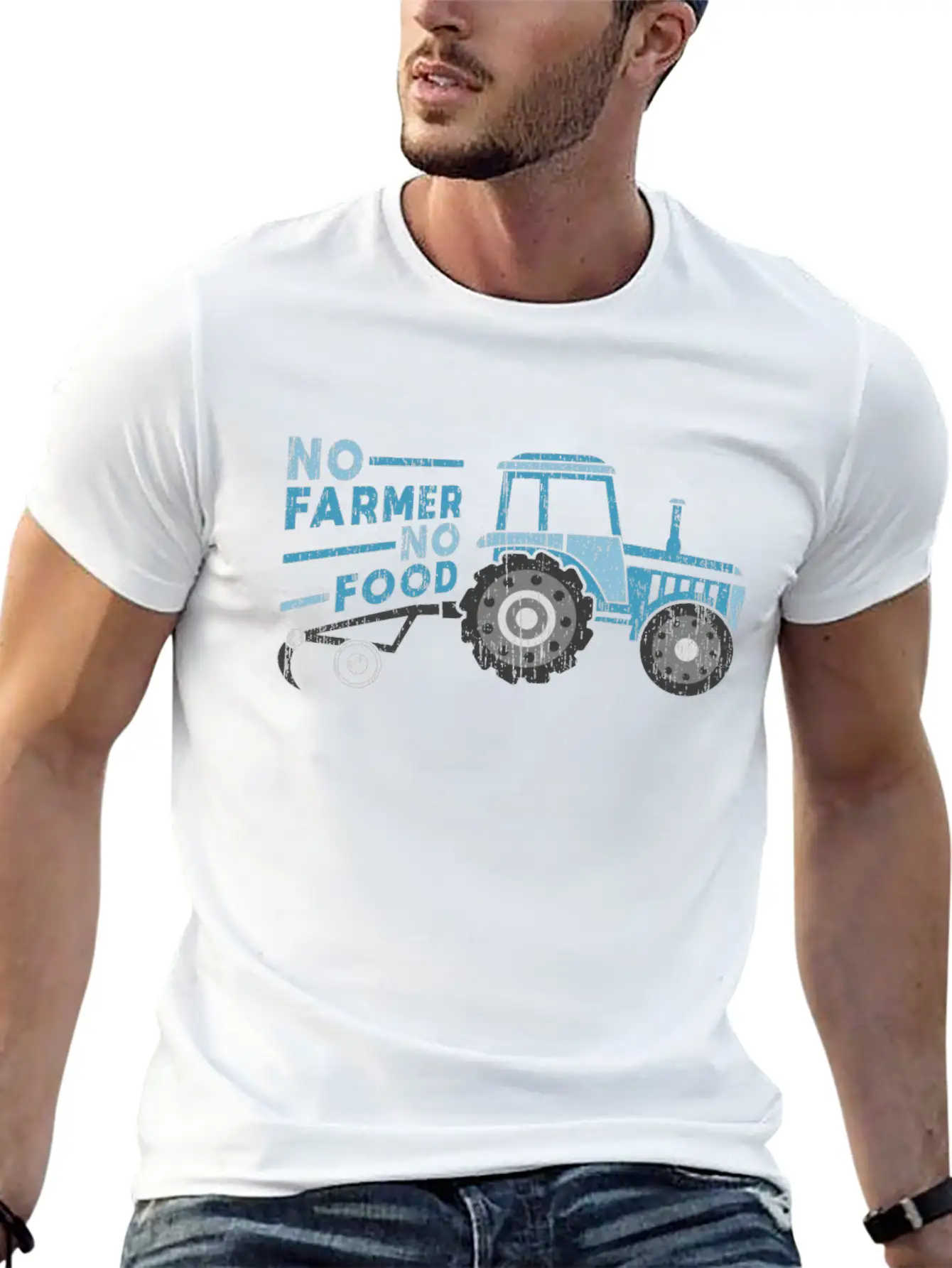 No Farmer No Food Tractor Quote Kid Christmas Gift Comfortable Minimalist Graphic Tee – Summer Style Essential