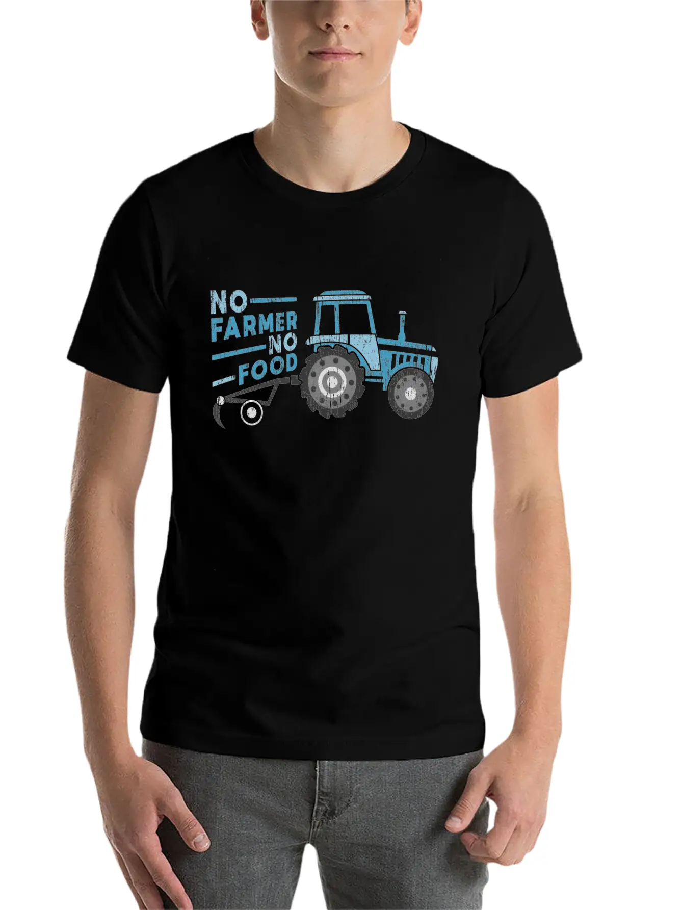 No Farmer No Food Tractor Quote Kid Christmas Gift Comfortable Minimalist Graphic Tee – Summer Style Essential
