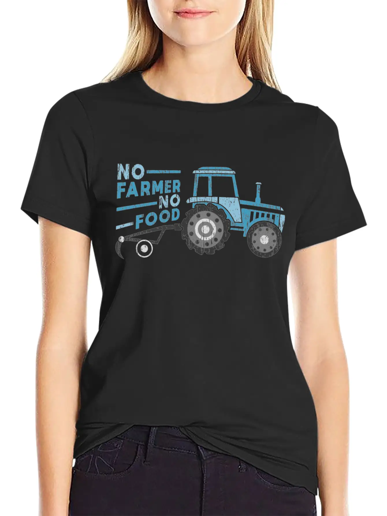 No Farmer No Food Tractor Quote Kid Christmas Gift Comfortable Minimalist Graphic Tee – Summer Style Essential