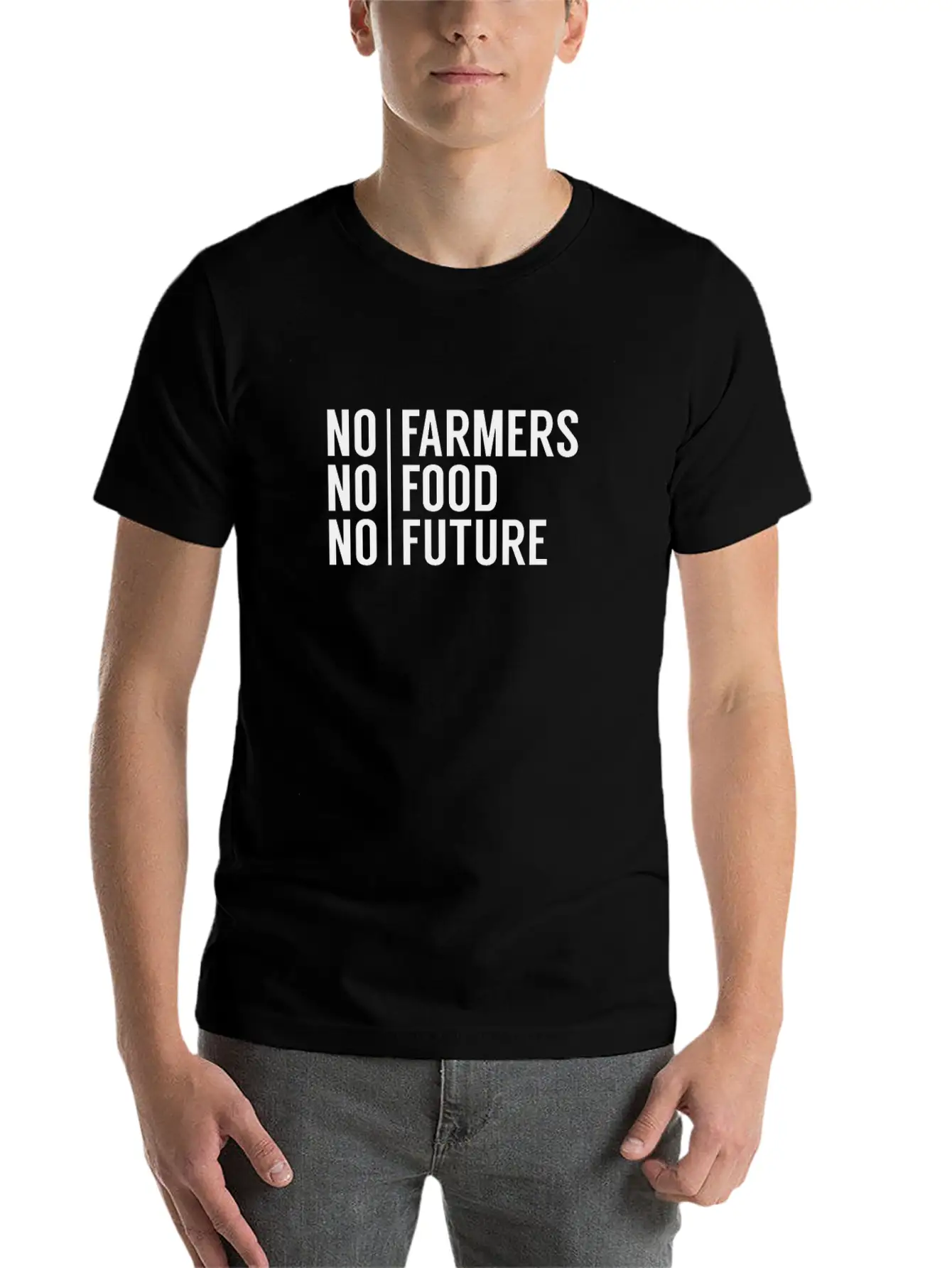 No Farmers No Food No Future Stylish Everyday T-Shirt – Unisex Basic Cotton Tee