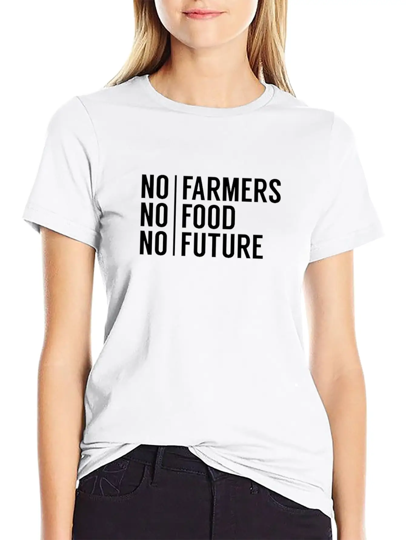 No Farmers No Food No Future Stylish Everyday T-Shirt – Unisex Basic Cotton Tee