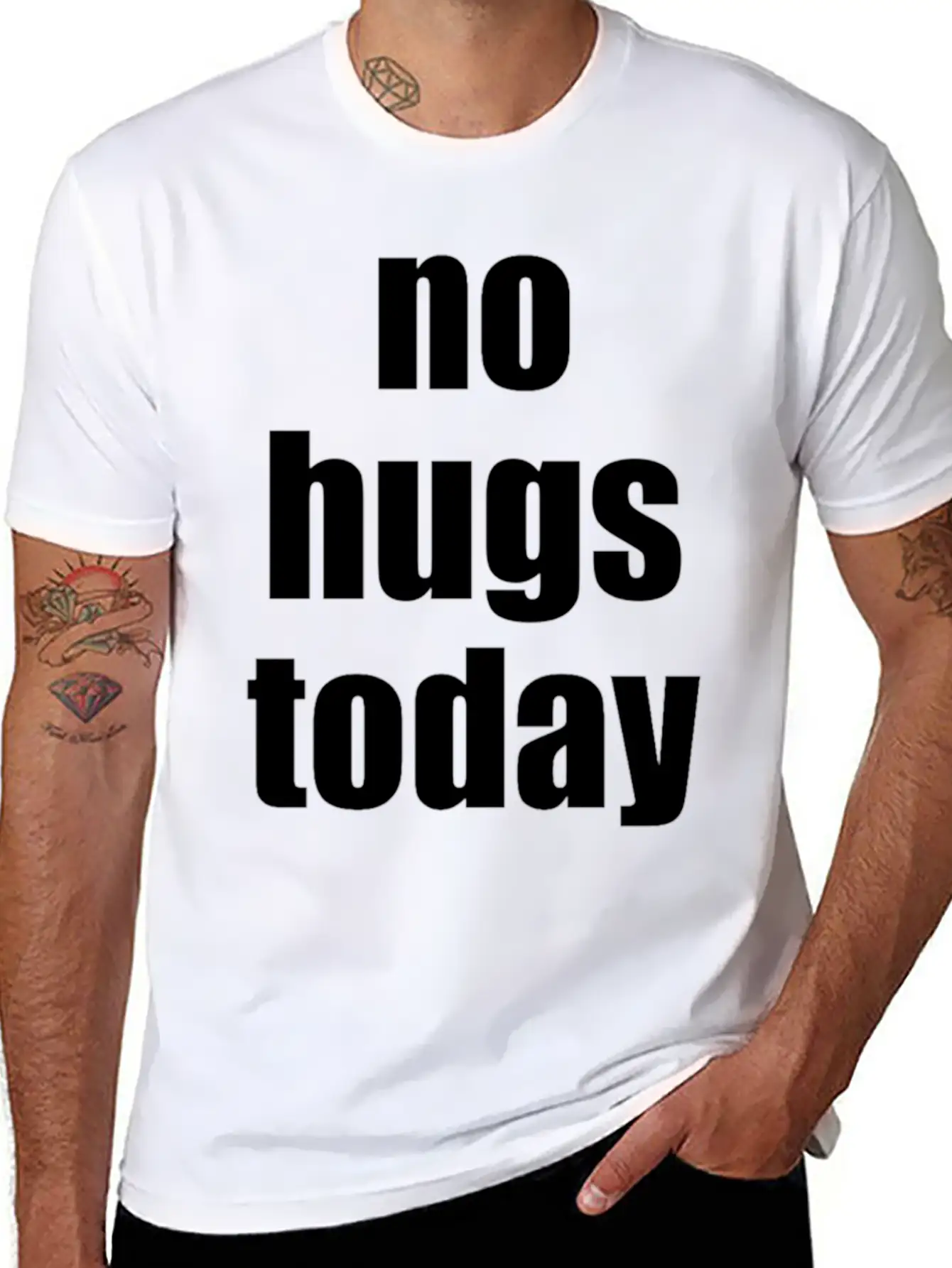 No Hugs Today Timeless Short Sleeve Tee – Comfy And Minimalist Design
