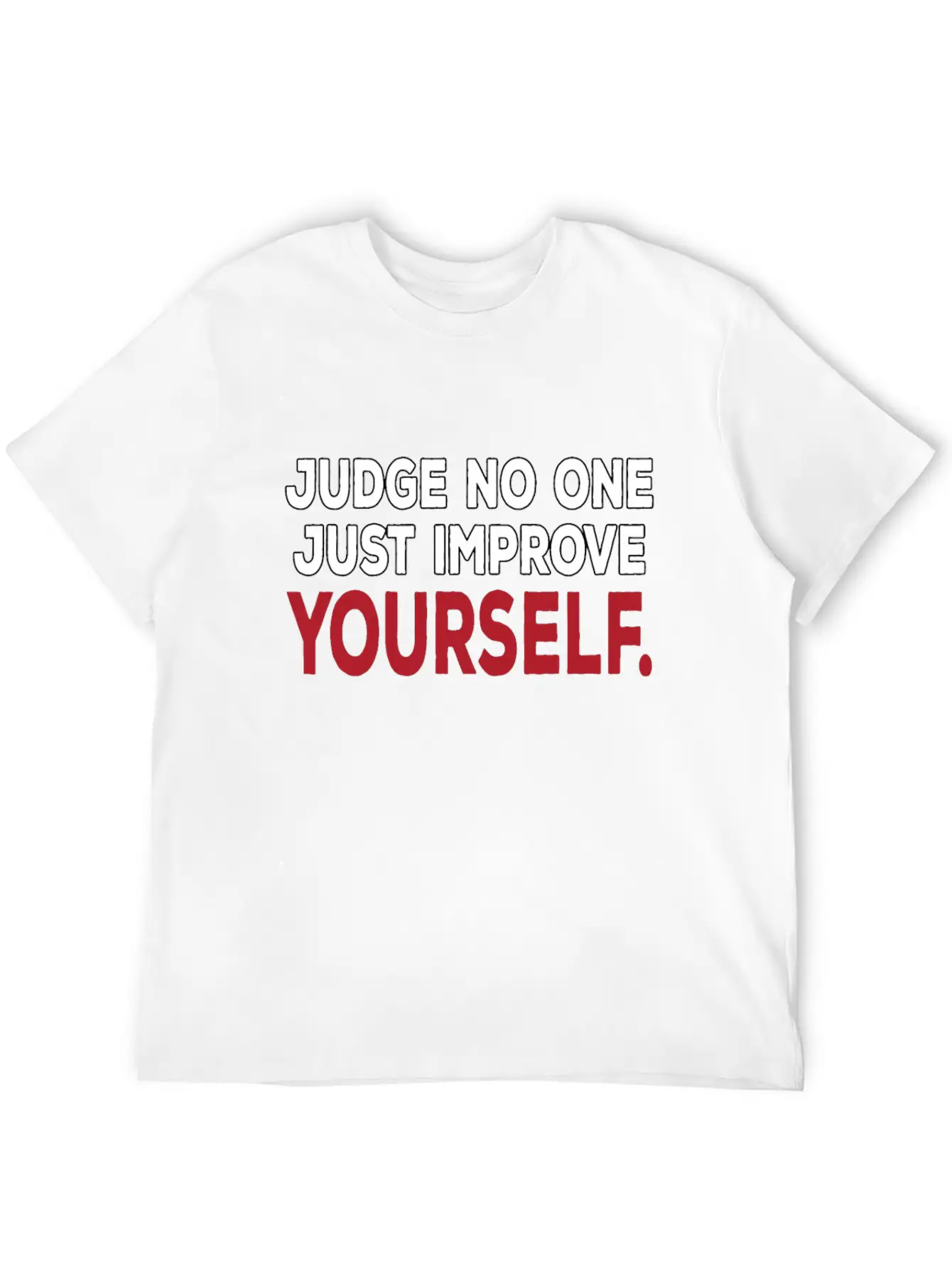 No Judge, Just Improve Yourself Positive Mindset Timeless Short Sleeve Tee – Comfy And Minimalist Design
