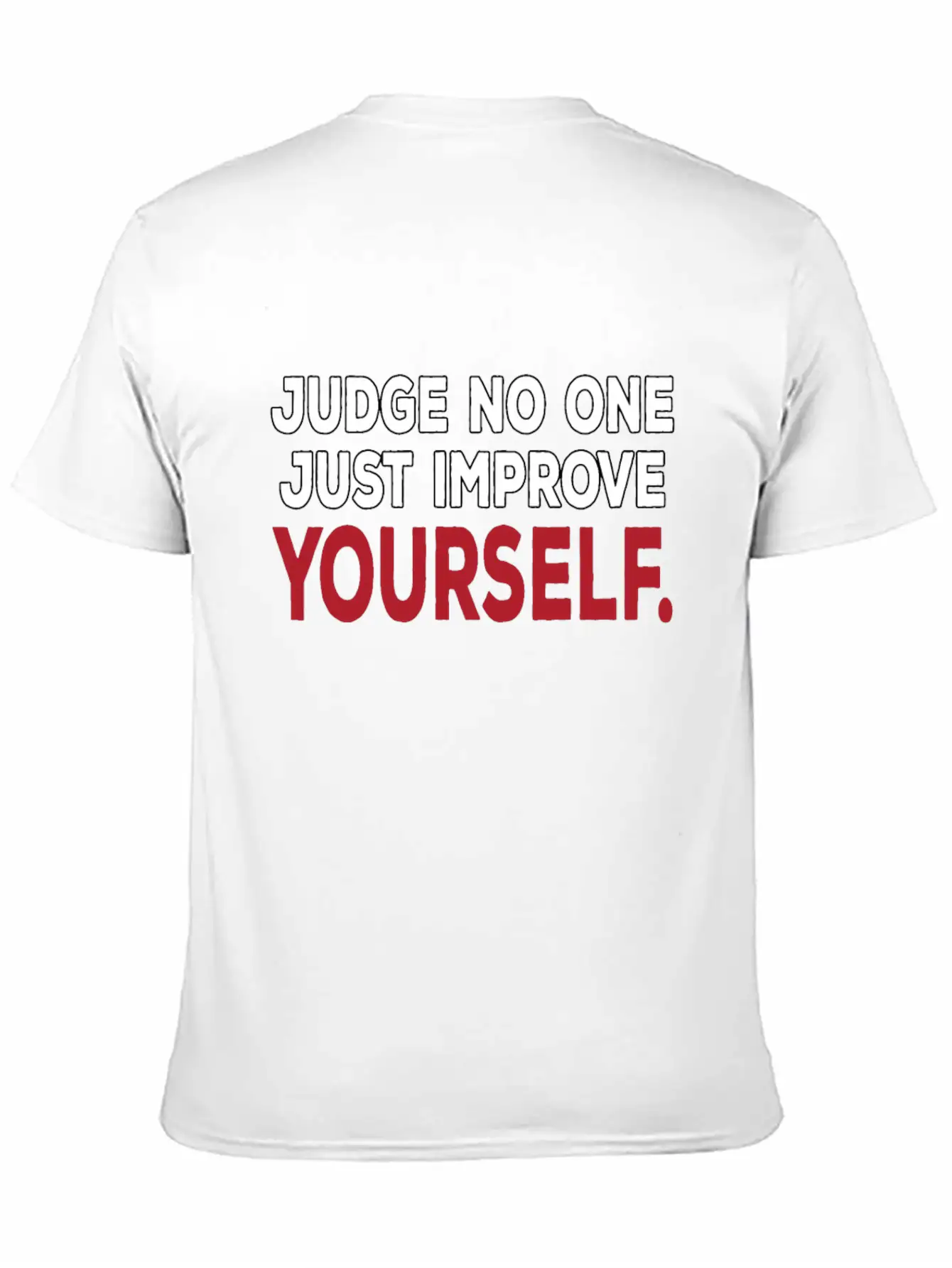 No Judge, Just Improve Yourself Positive Mindset Timeless Short Sleeve Tee – Comfy And Minimalist Design
