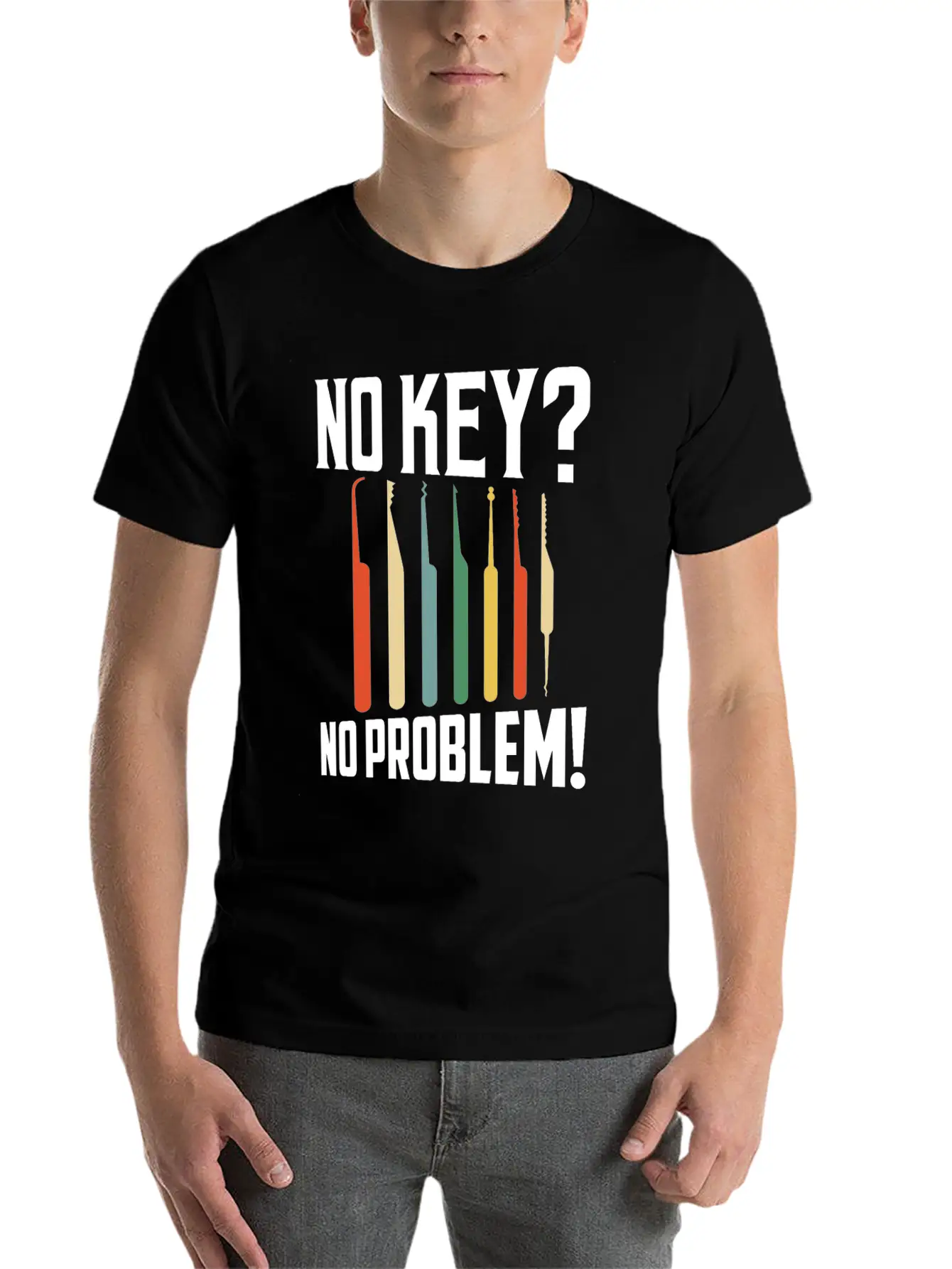 No Key? No Problem! Lockpicker Locksmith Essential Unisex Summer Tee – Soft Cotton Casual Fit