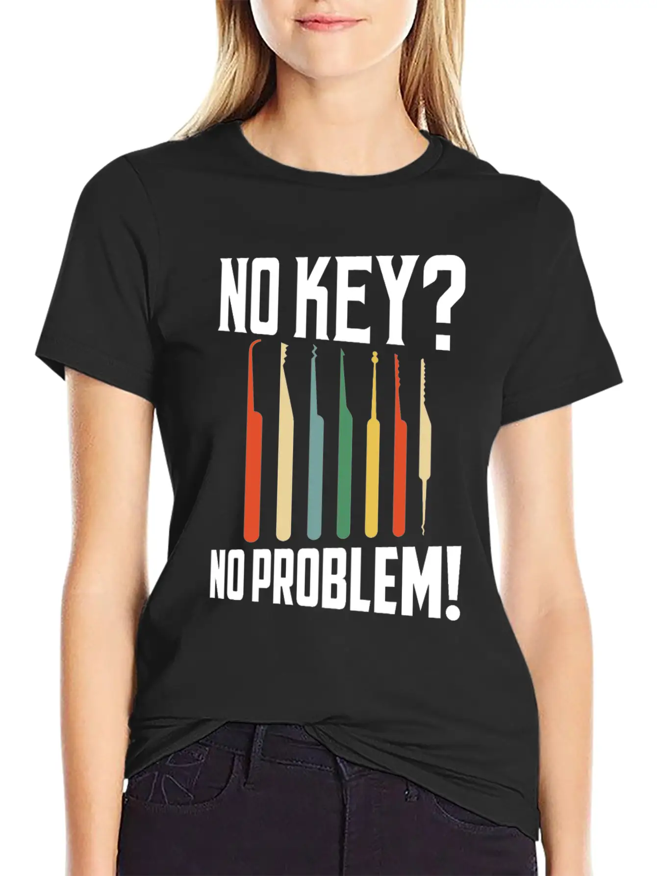 No Key? No Problem! Lockpicker Locksmith Essential Unisex Summer Tee – Soft Cotton Casual Fit