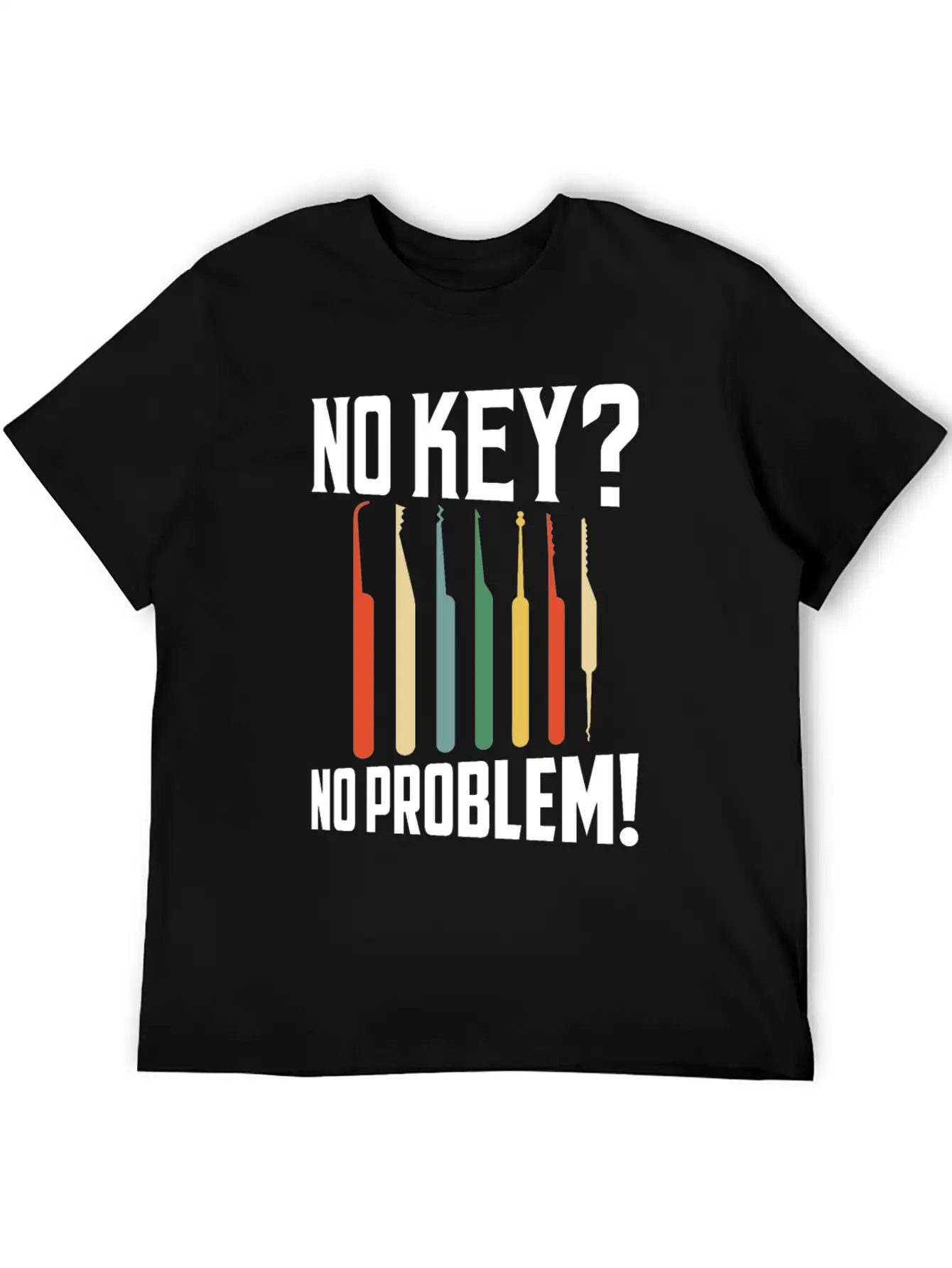 No Key? No Problem! Lockpicker Locksmith Essential Unisex Summer Tee – Soft Cotton Casual Fit
