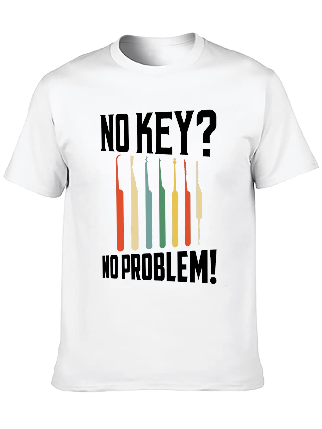 No Key? No Problem! Lockpicker Locksmith Essential Unisex Summer Tee – Soft Cotton Casual Fit
