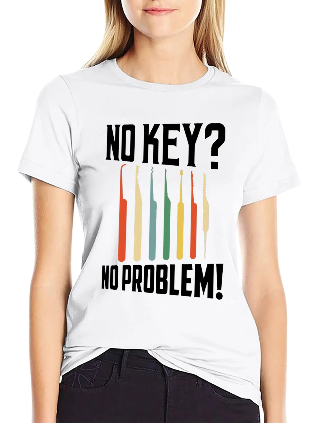 No Key? No Problem! Lockpicker Locksmith Essential Unisex Summer Tee – Soft Cotton Casual Fit