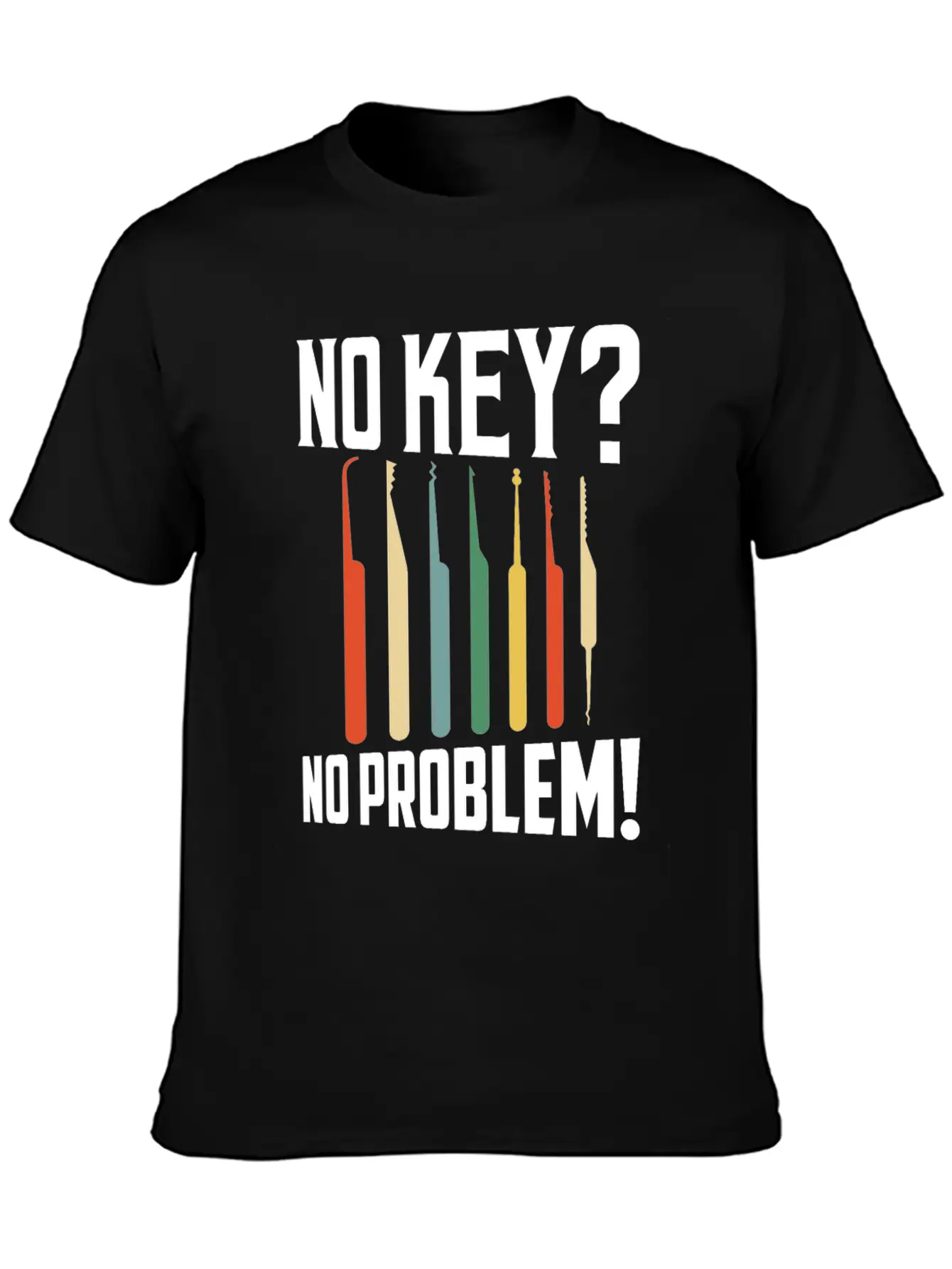 No Key? No Problem! Lockpicker Locksmith Essential Unisex Summer Tee – Soft Cotton Casual Fit