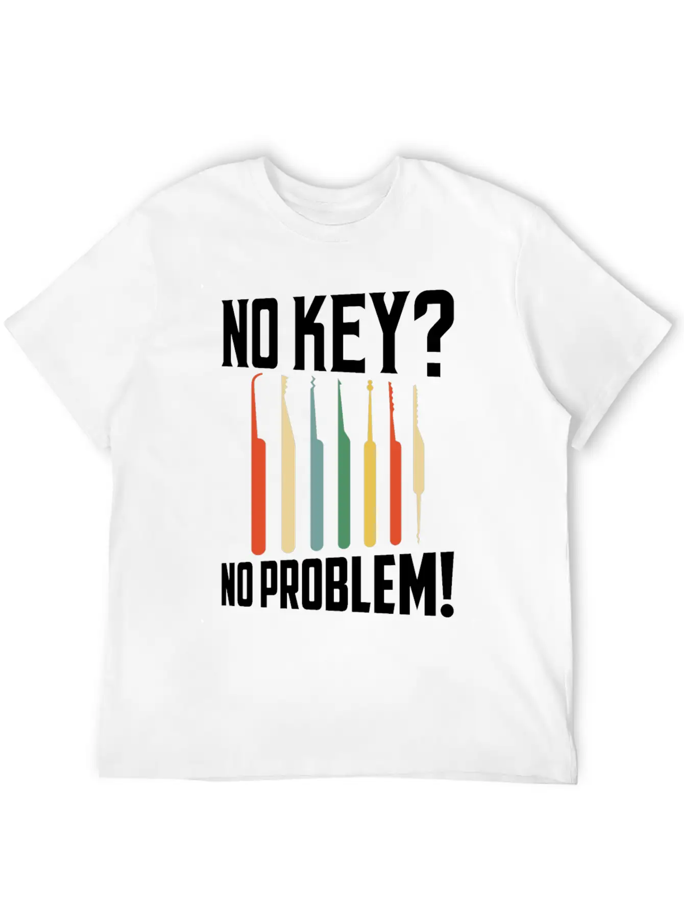 No Key? No Problem! Lockpicker Locksmith Essential Unisex Summer Tee – Soft Cotton Casual Fit