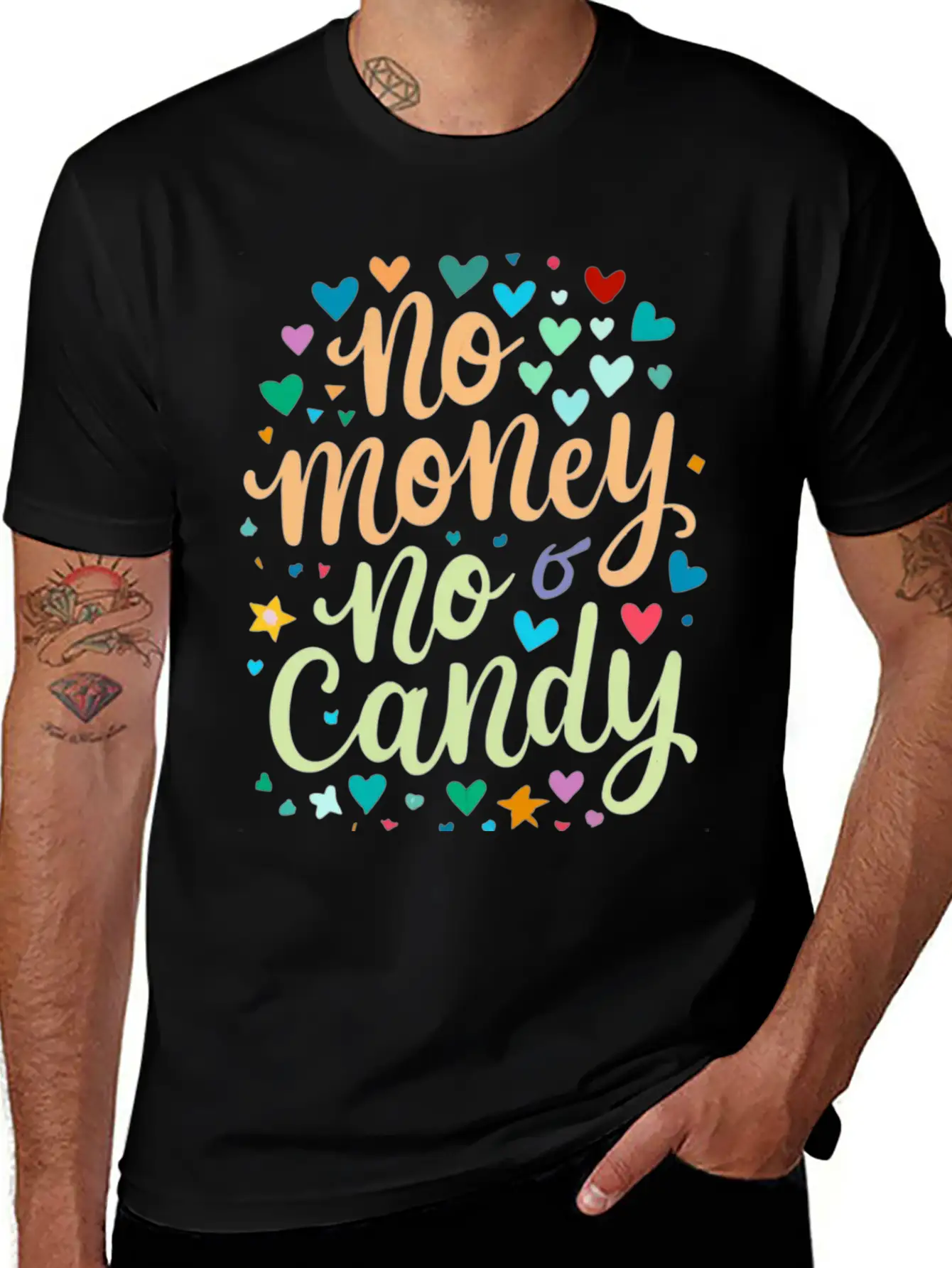 No Money No Candy Halloween Outfit Tshirt Tees Unisex Casual T-Shirt – Clean Design For Daily Comfort
