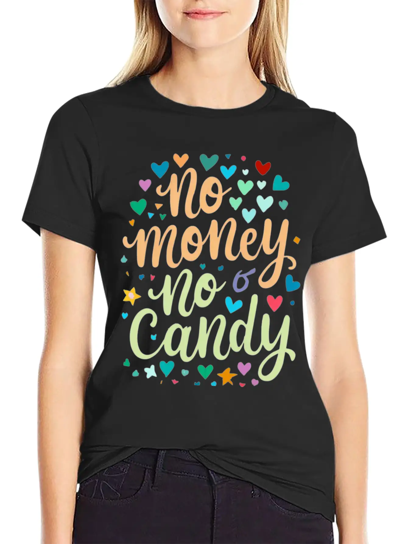 No Money No Candy Halloween Outfit Tshirt Tees Unisex Casual T-Shirt – Clean Design For Daily Comfort