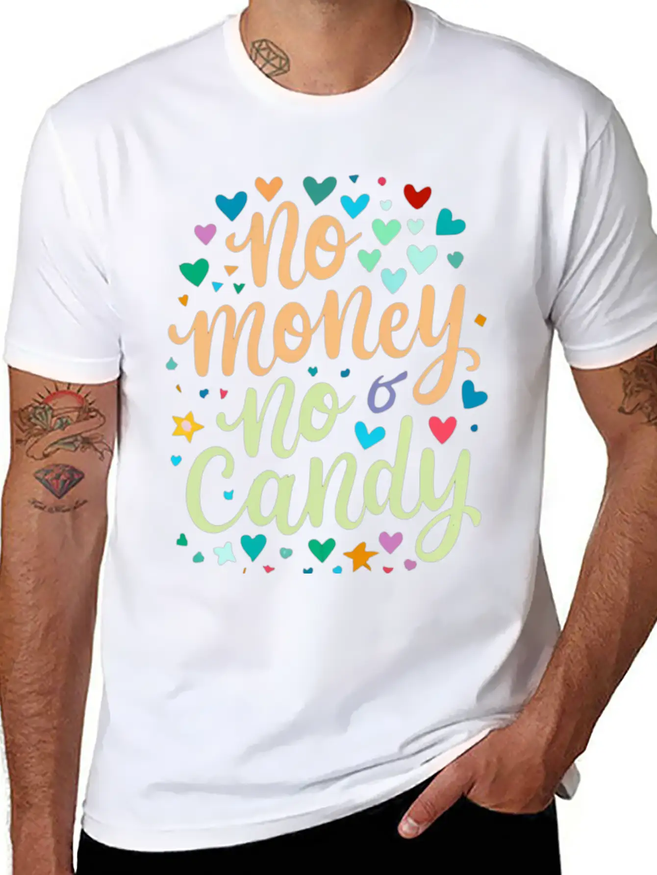 No Money No Candy Halloween Outfit Tshirt Tees Unisex Casual T-Shirt – Clean Design For Daily Comfort