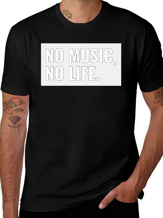 No Music, No Life. Stylish Everyday T-Shirt – Unisex Basic Cotton Tee