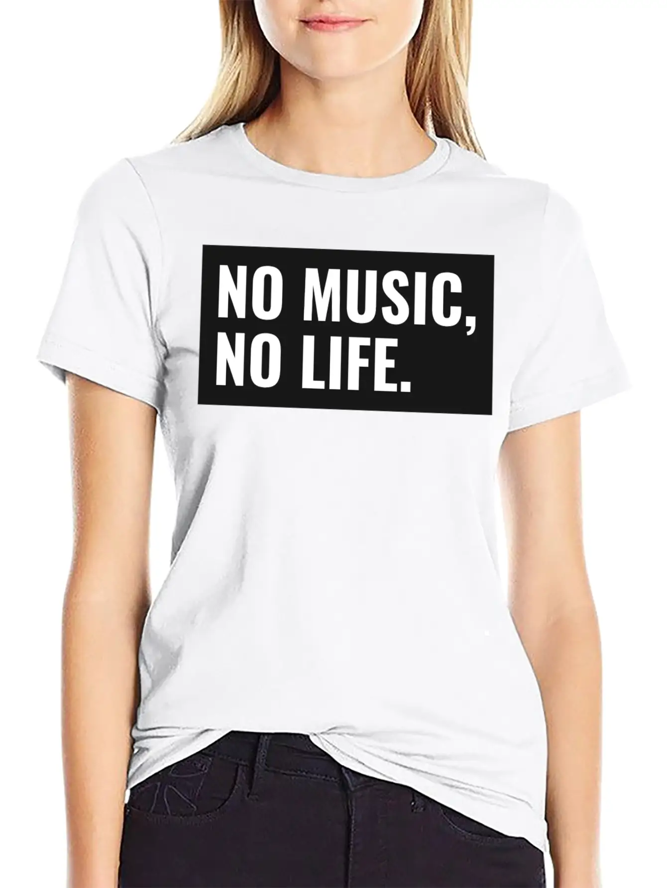 No Music, No Life. Stylish Everyday T-Shirt – Unisex Basic Cotton Tee