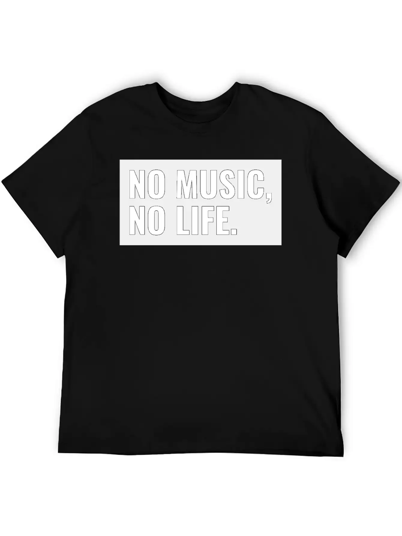 No Music, No Life. Stylish Everyday T-Shirt – Unisex Basic Cotton Tee