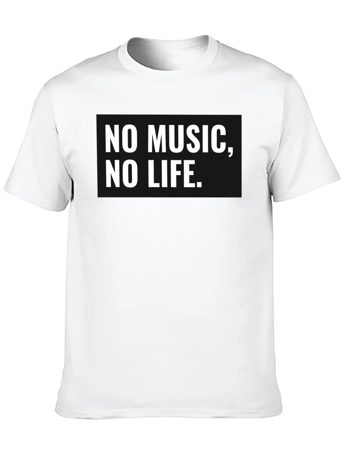 No Music, No Life. Stylish Everyday T-Shirt – Unisex Basic Cotton Tee