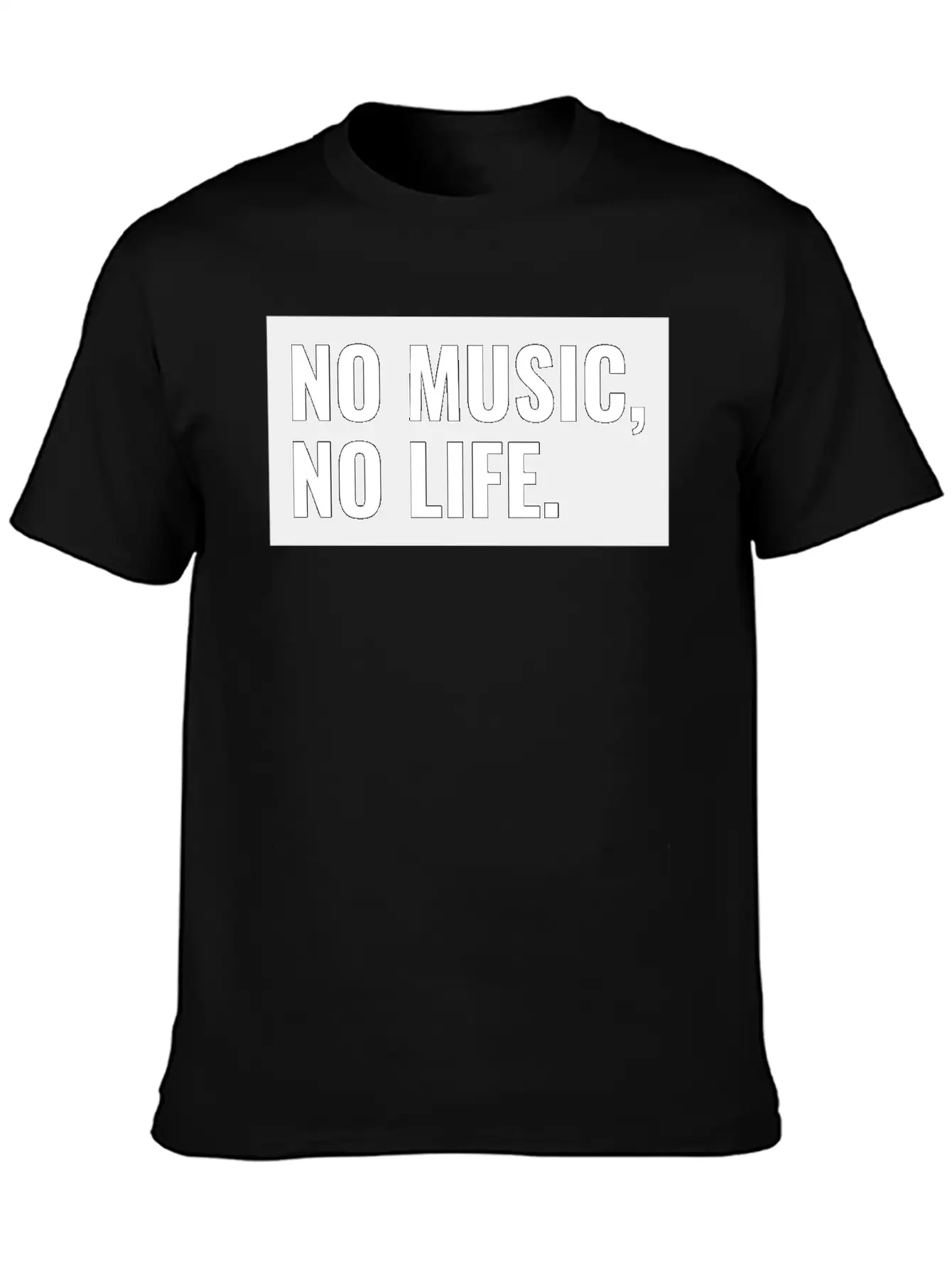 No Music, No Life. Stylish Everyday T-Shirt – Unisex Basic Cotton Tee