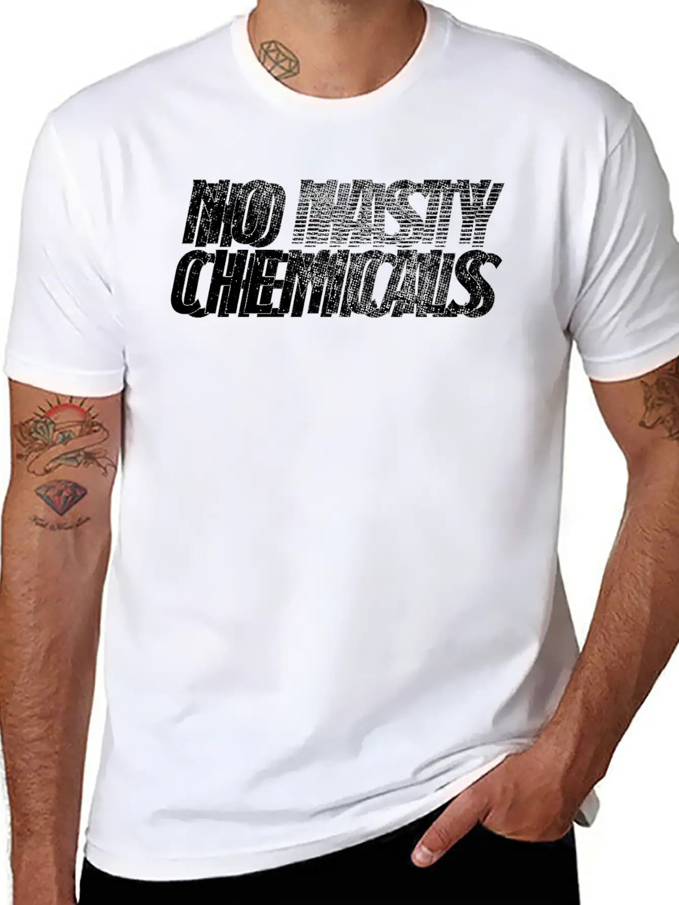 No Nasty Chemicals Unisex Short Sleeve Soft Cotton T-Shirt – Casual Everyday Wear