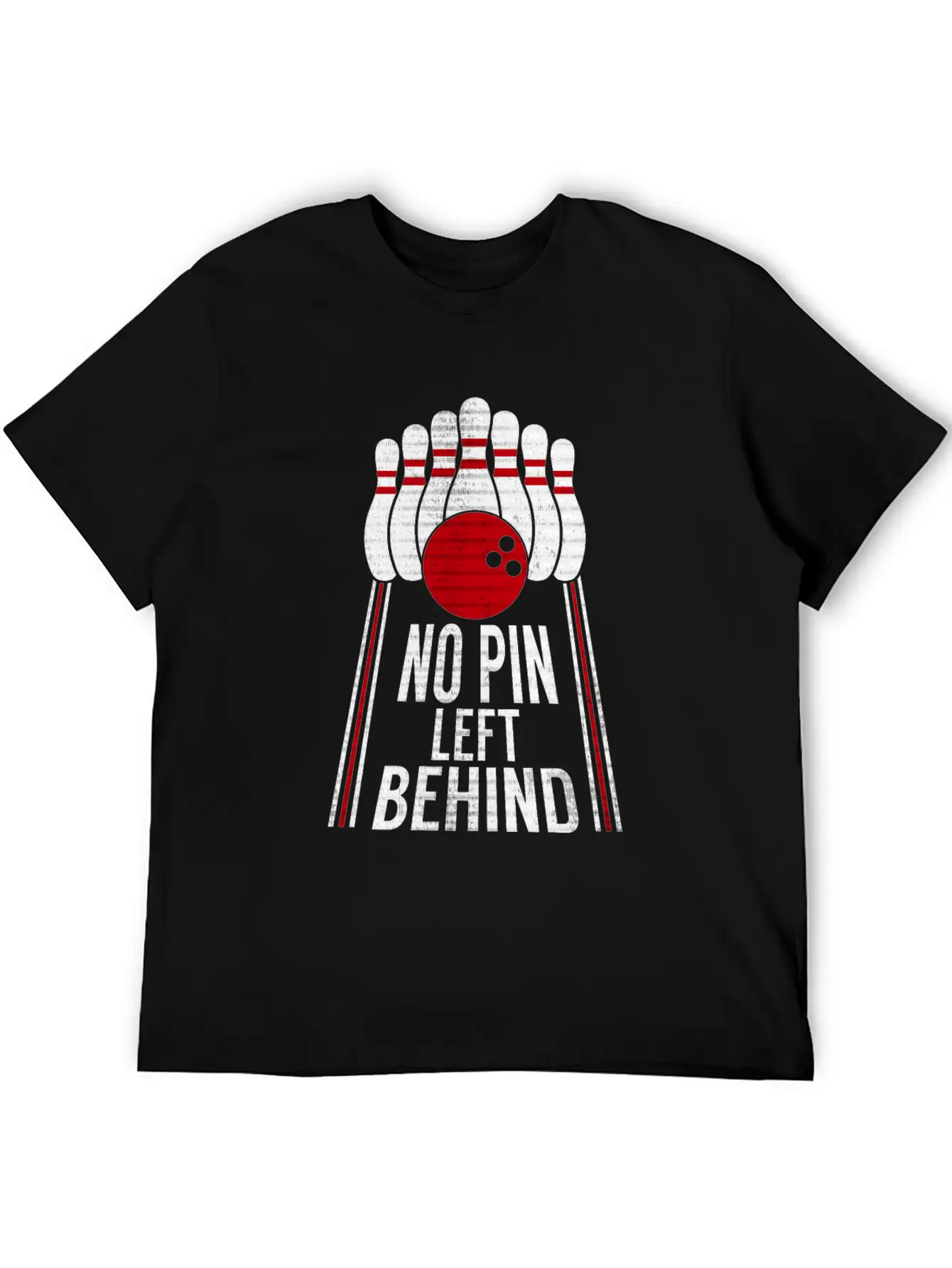 No Pin Left Behind Bowling Gift Stylish Everyday T-Shirt – Unisex Basic Cotton Tee