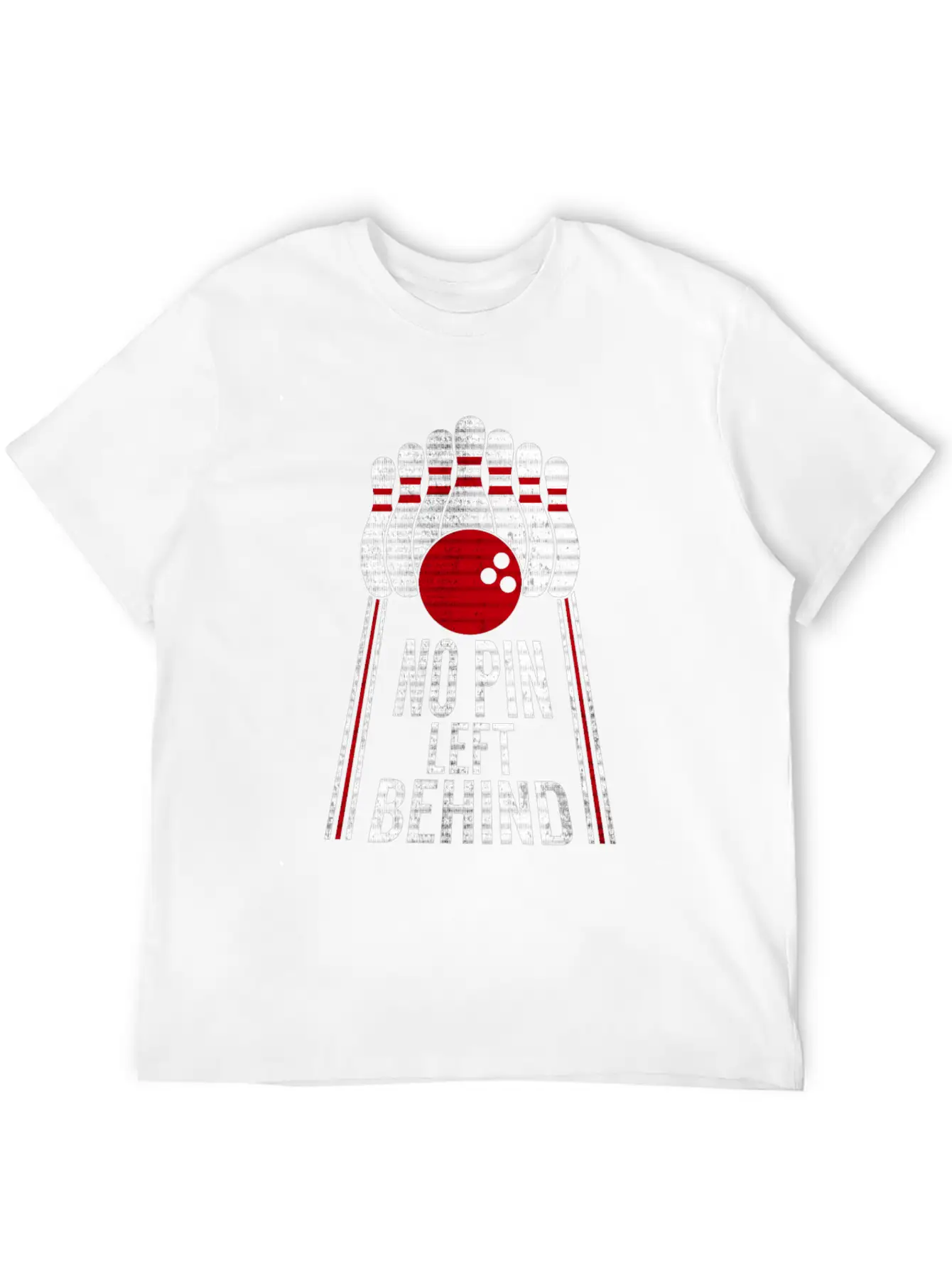 No Pin Left Behind Bowling Gift Stylish Everyday T-Shirt – Unisex Basic Cotton Tee