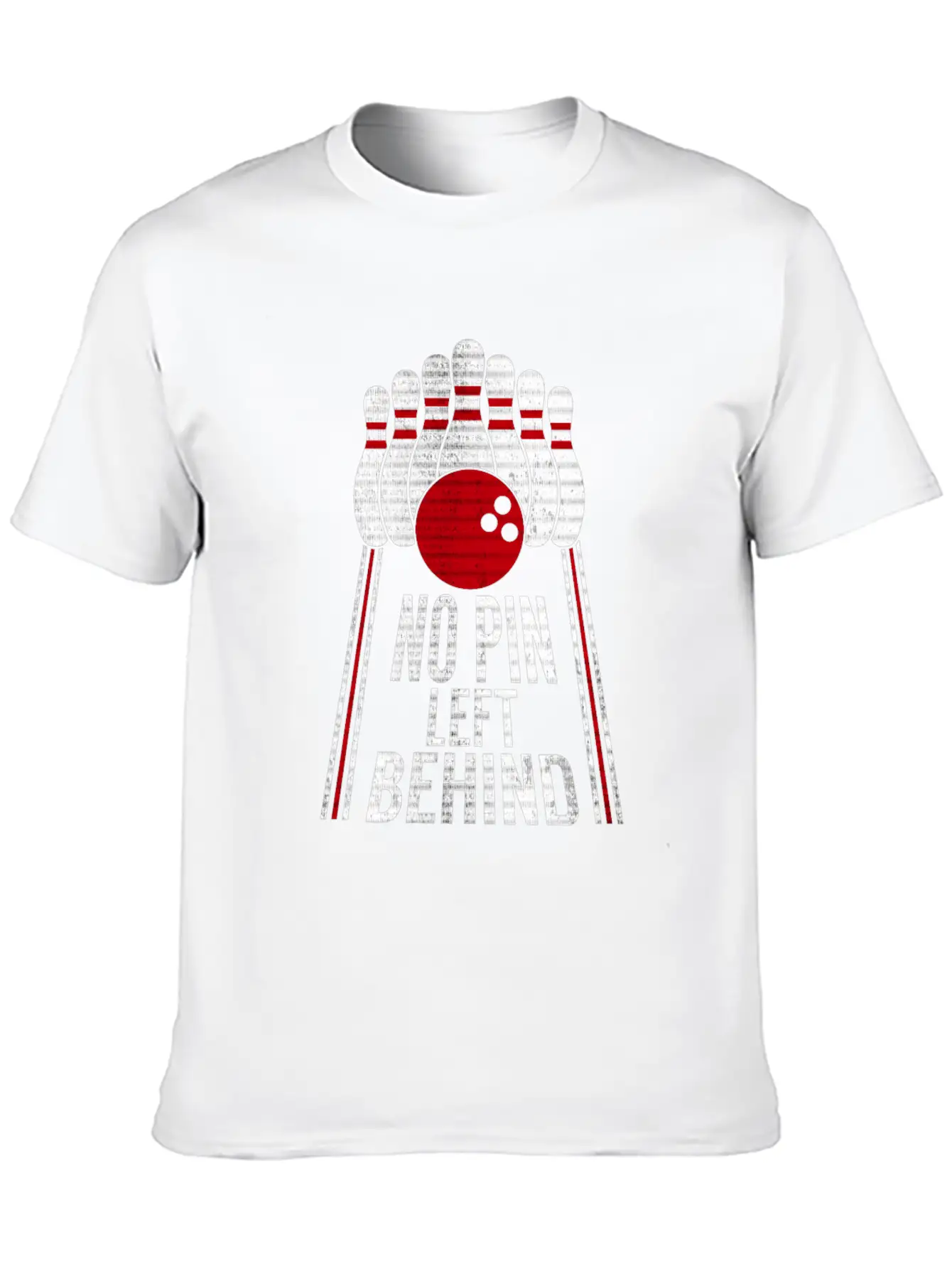 No Pin Left Behind Bowling Gift Stylish Everyday T-Shirt – Unisex Basic Cotton Tee