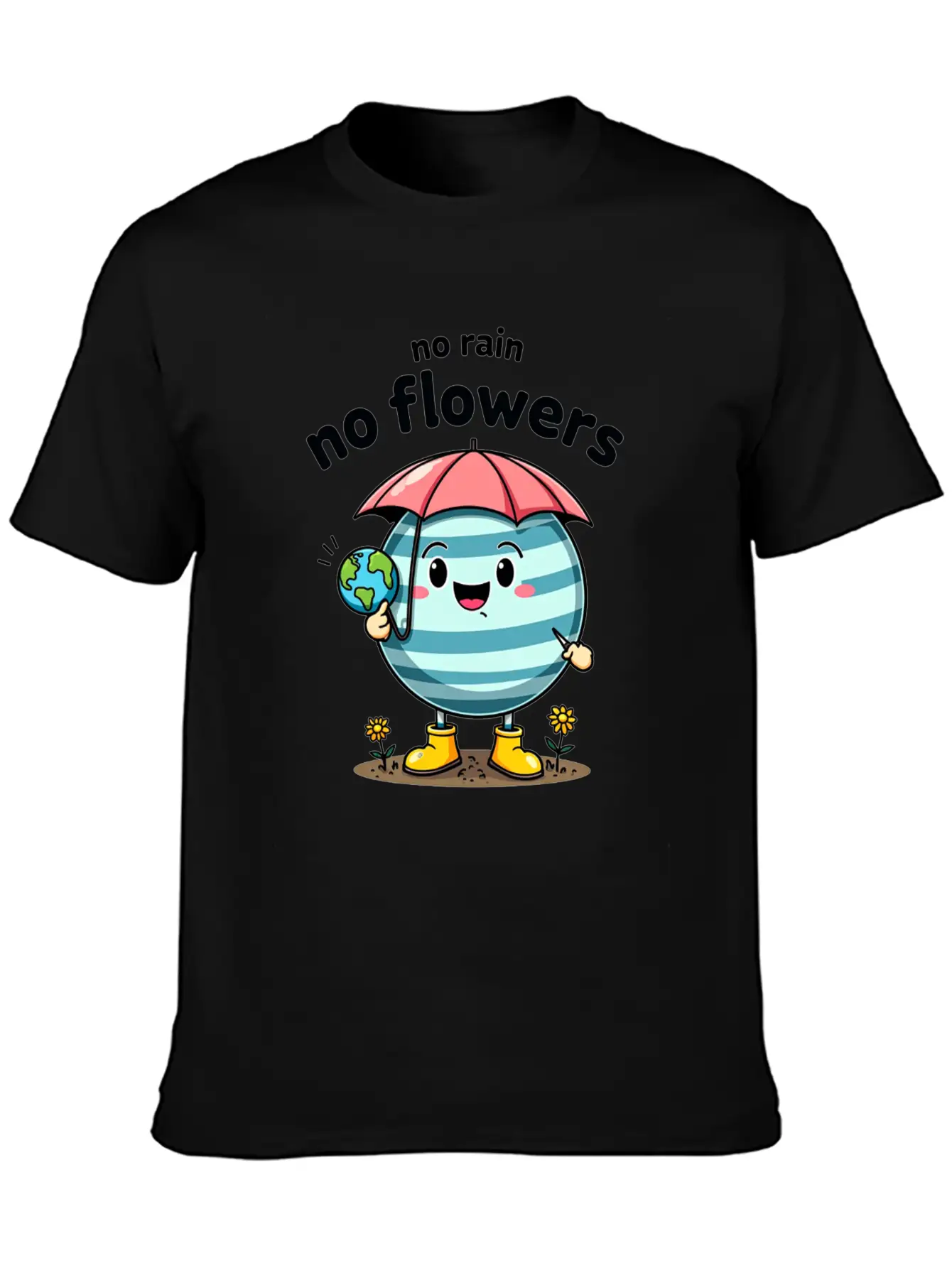 No Rain, No Flowers Essential Unisex Summer Tee – Soft Cotton Casual Fit