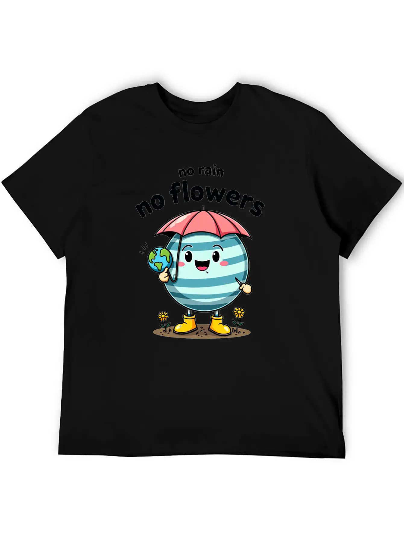 No Rain, No Flowers Essential Unisex Summer Tee – Soft Cotton Casual Fit
