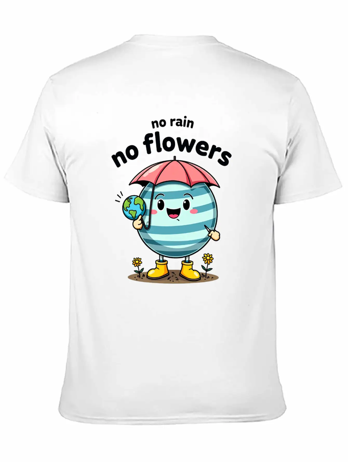 No Rain, No Flowers Essential Unisex Summer Tee – Soft Cotton Casual Fit