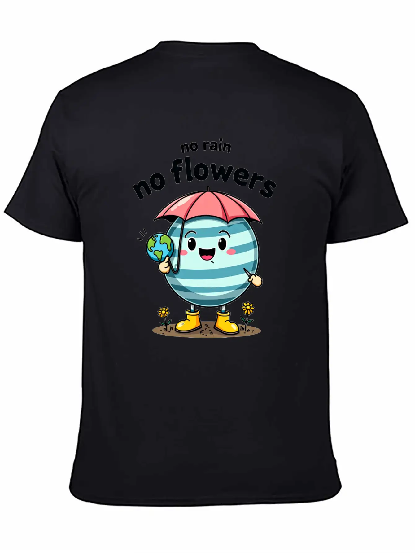 No Rain, No Flowers Essential Unisex Summer Tee – Soft Cotton Casual Fit