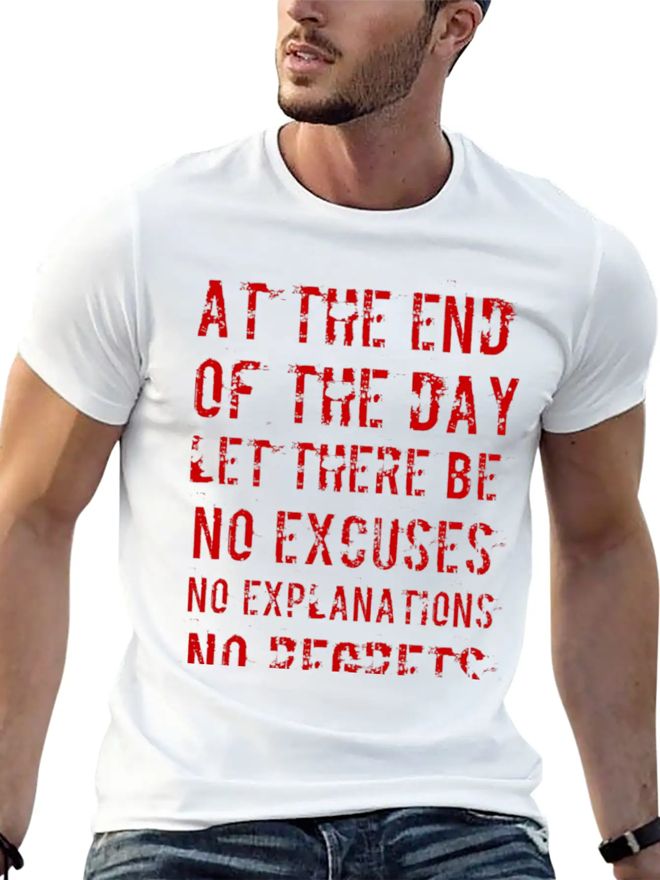 No Regrets Basic Graphic T-Shirt – Daily Comfort In Soft Cotton