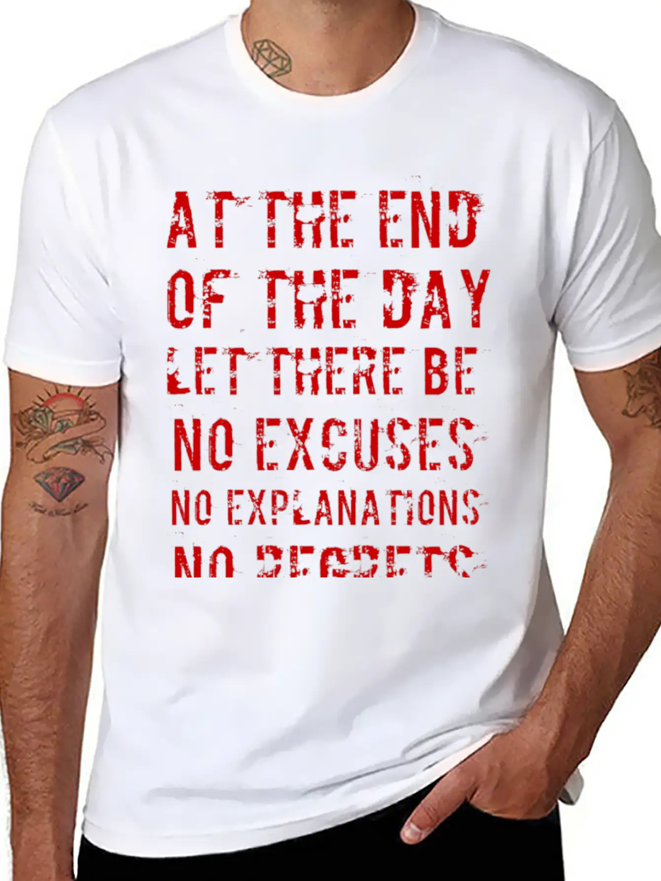 No Regrets Basic Graphic T-Shirt – Daily Comfort In Soft Cotton