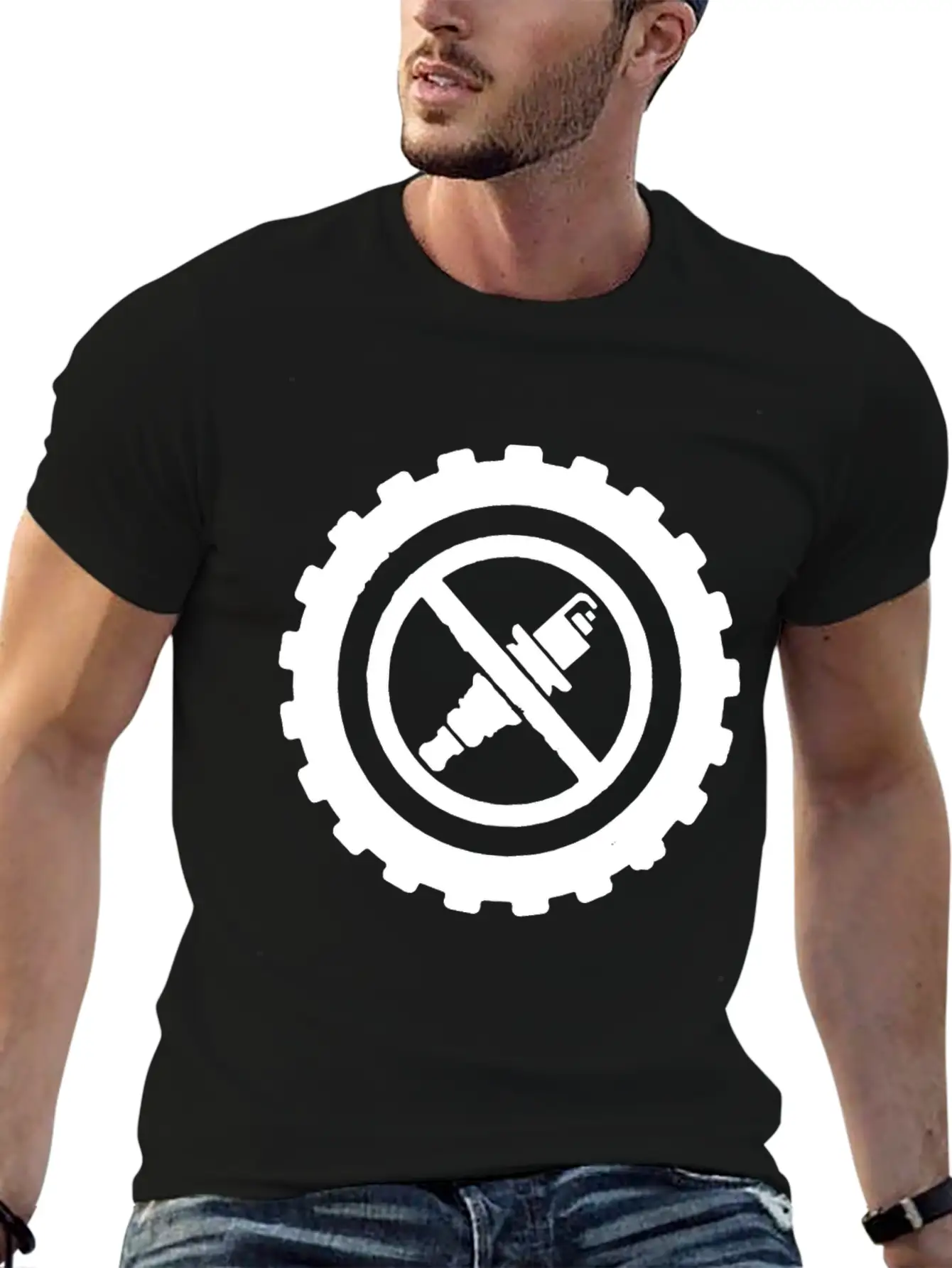 No Spark Plugs Diesel Truck Industrial Engine Mech Stylish Everyday T-Shirt – Unisex Basic Cotton Tee