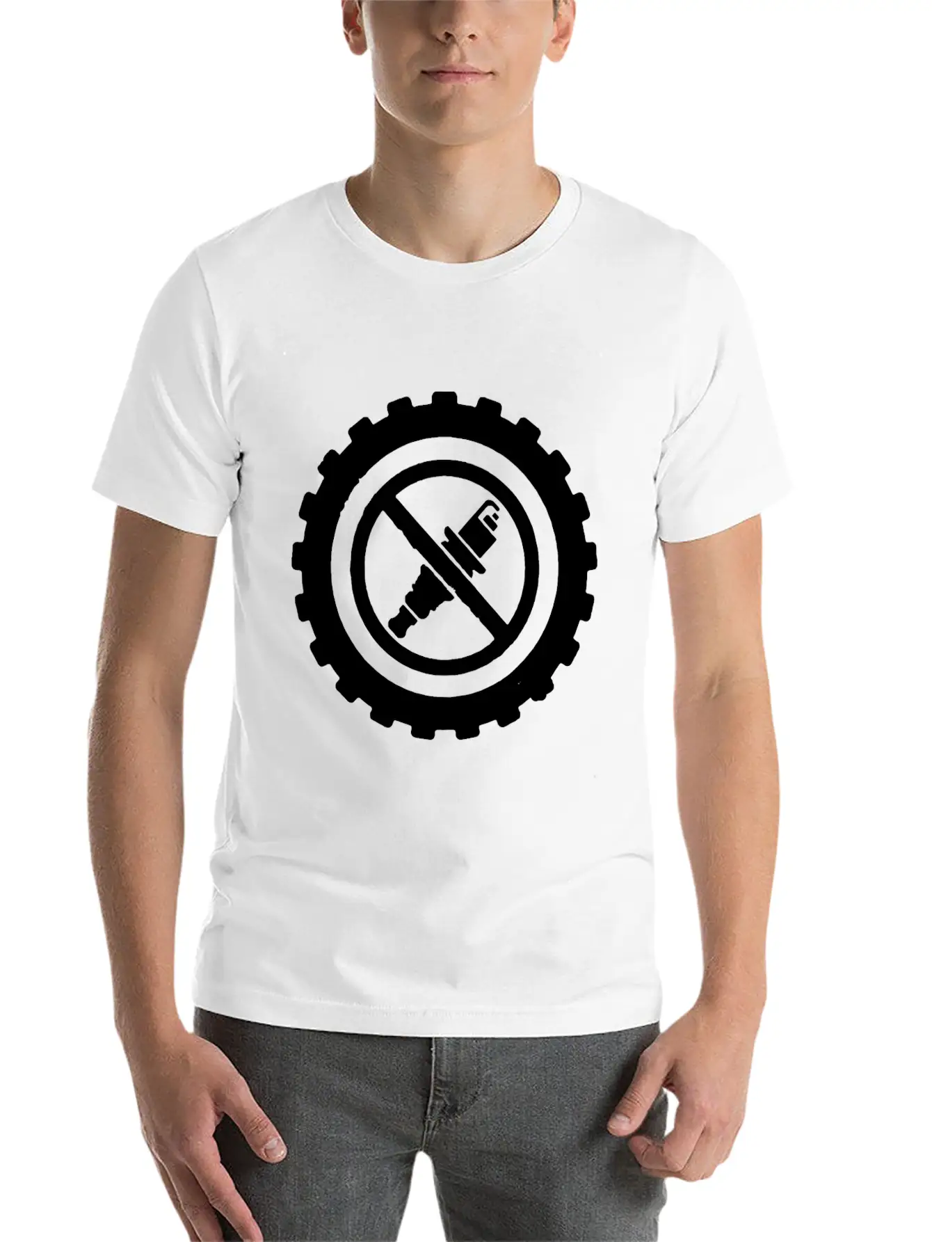 No Spark Plugs Diesel Truck Industrial Engine Mech Stylish Everyday T-Shirt – Unisex Basic Cotton Tee