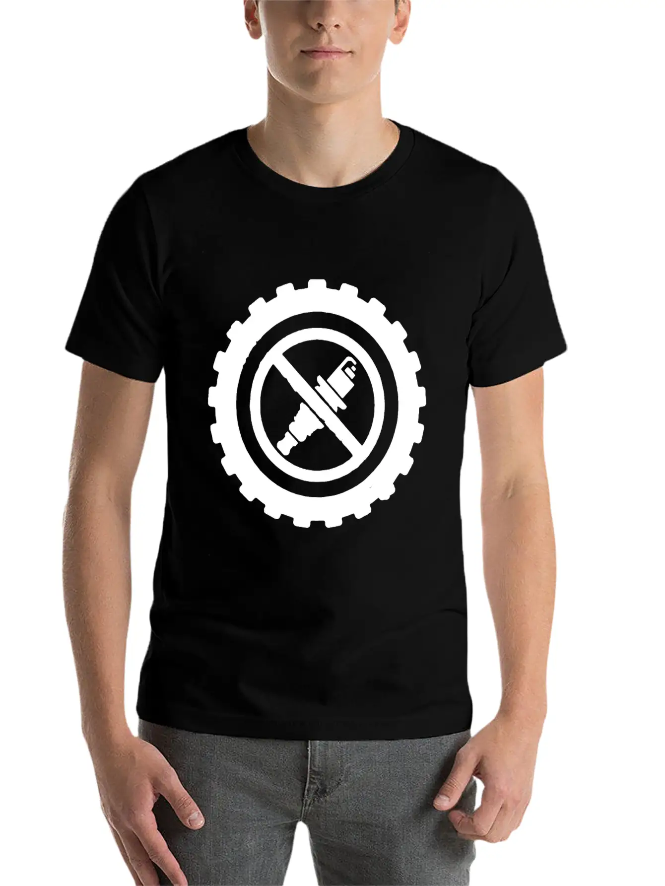 No Spark Plugs Diesel Truck Industrial Engine Mech Stylish Everyday T-Shirt – Unisex Basic Cotton Tee