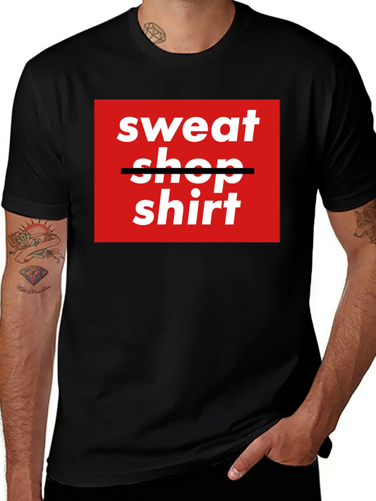 No Sweatshopshirt, 3 Colors Essential Unisex Summer Tee – Soft Cotton Casual Fit