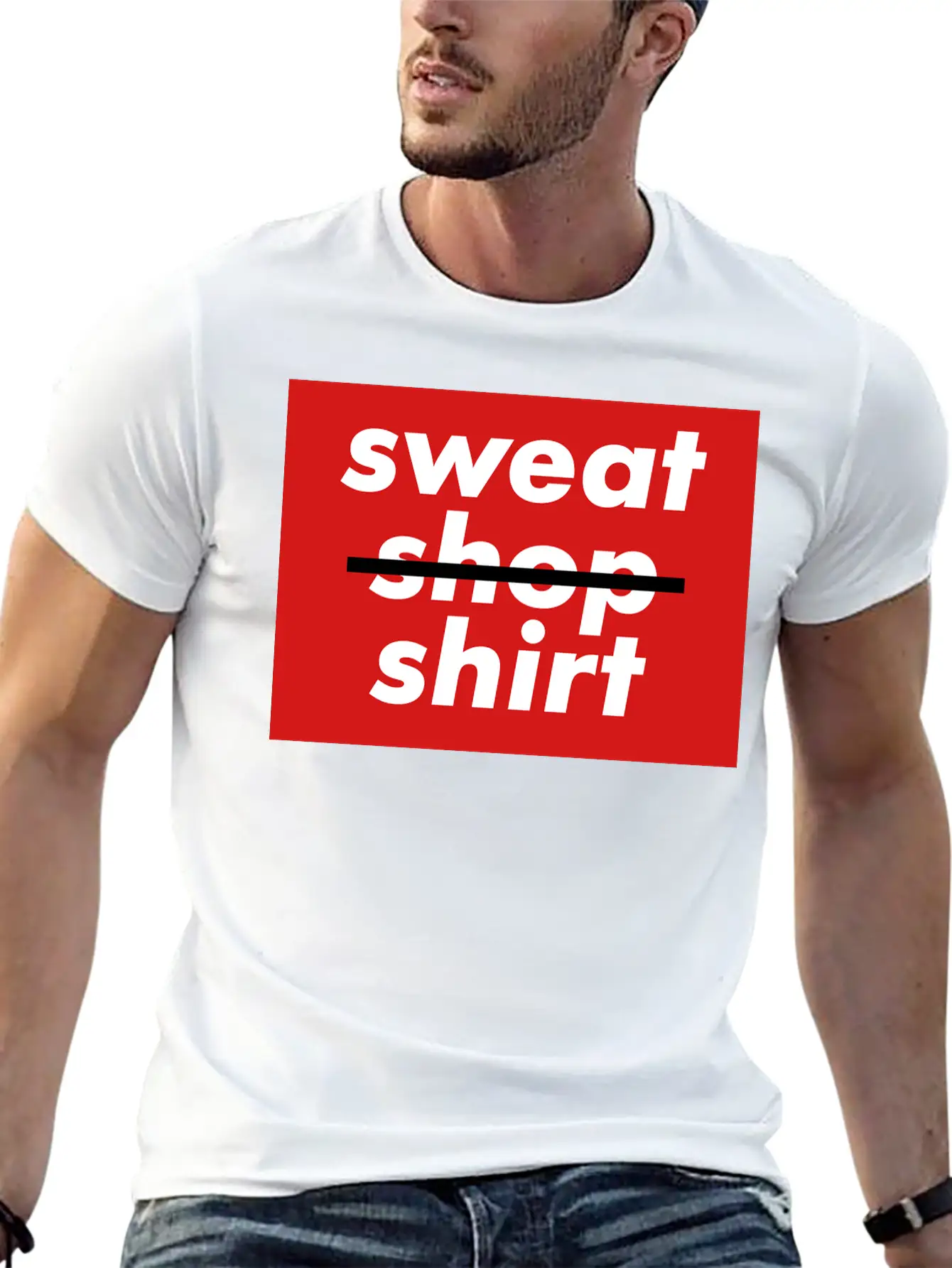 No Sweatshopshirt, 3 Colors Essential Unisex Summer Tee – Soft Cotton Casual Fit