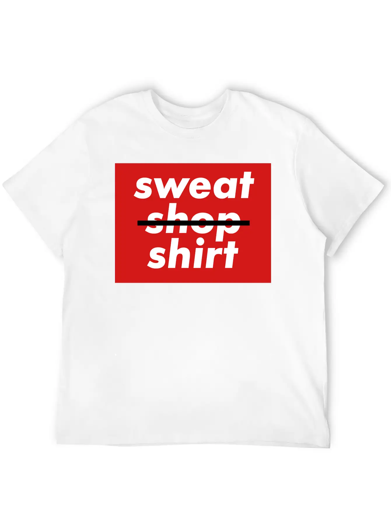No Sweatshopshirt, 3 Colors Essential Unisex Summer Tee – Soft Cotton Casual Fit