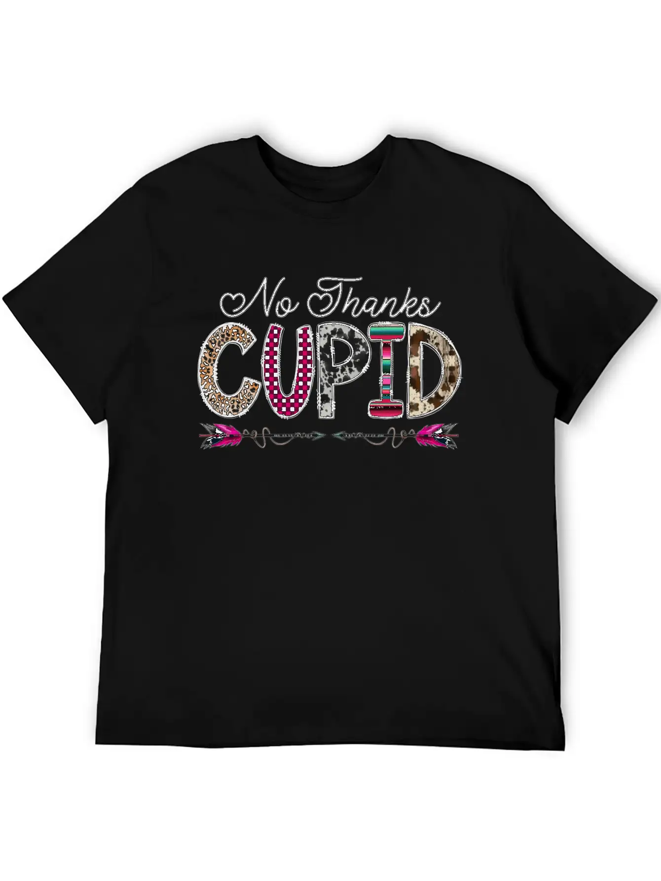 No Thanks Cupid Comfortable Minimalist Graphic Tee – Summer Style Essential