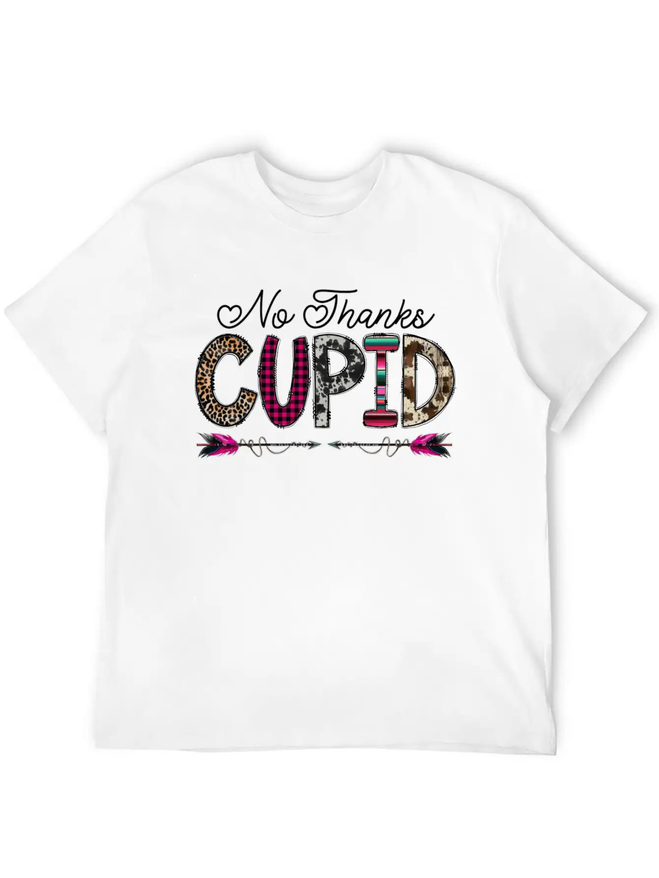 No Thanks Cupid Comfortable Minimalist Graphic Tee – Summer Style Essential