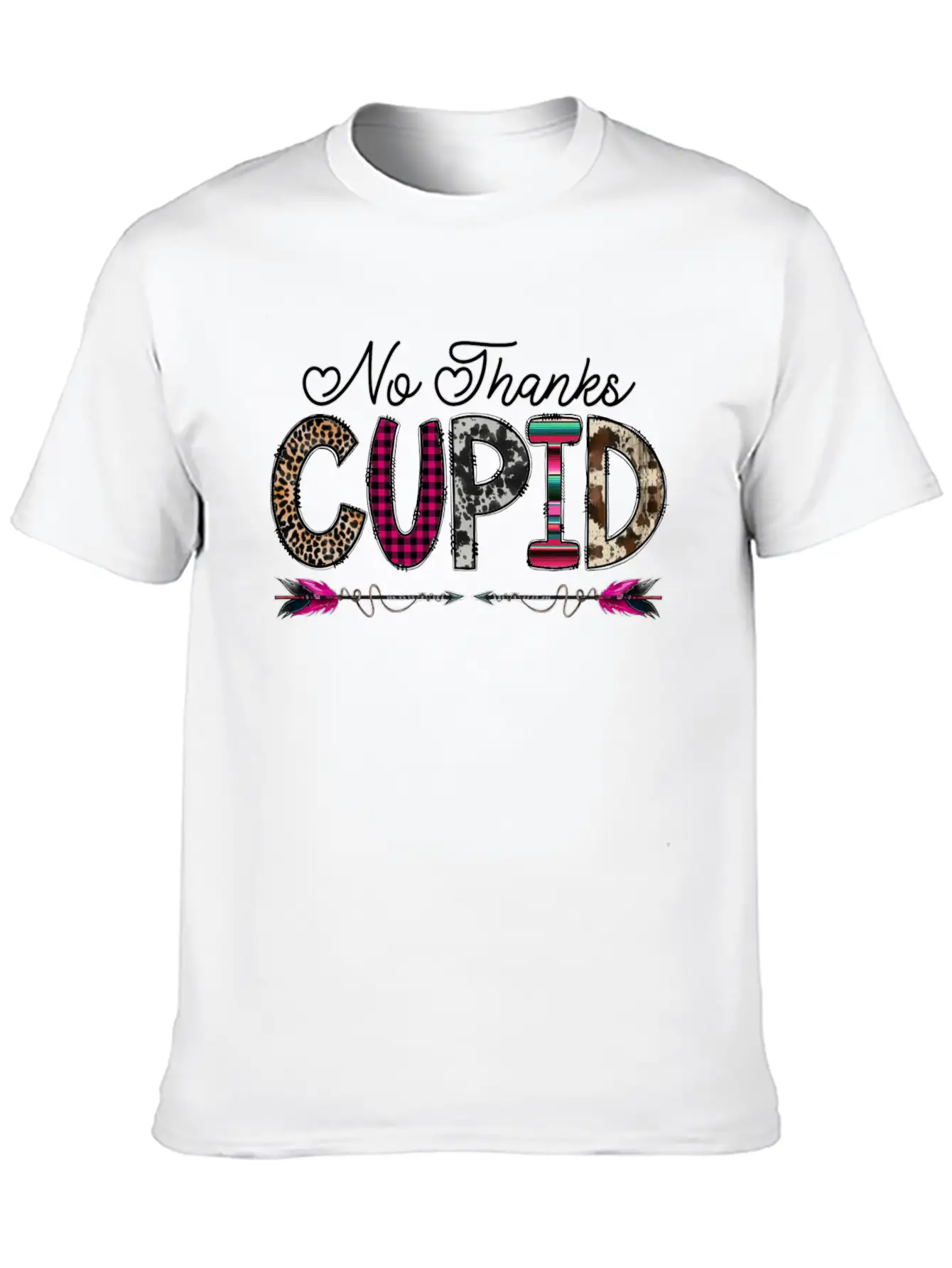 No Thanks Cupid Comfortable Minimalist Graphic Tee – Summer Style Essential