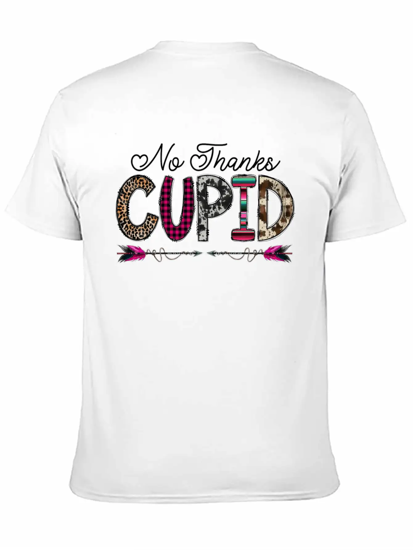 No Thanks Cupid Comfortable Minimalist Graphic Tee – Summer Style Essential