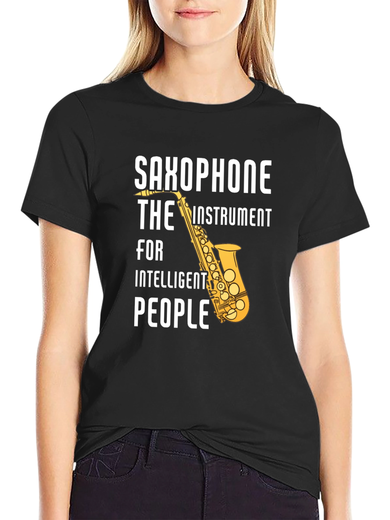 Saxophone Intelligent People Graphic T-Shirt