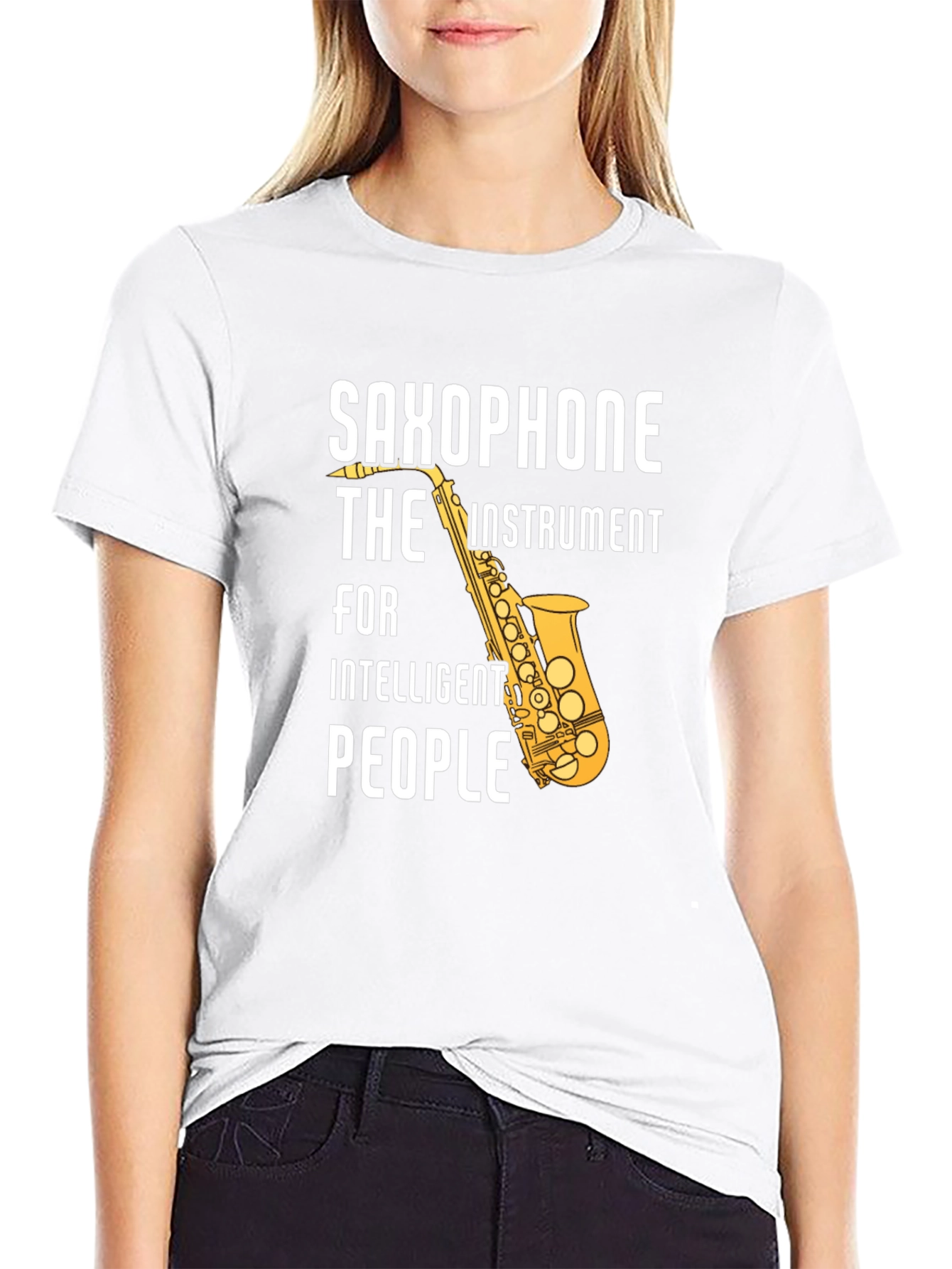 Saxophone Intelligent People Graphic T-Shirt
