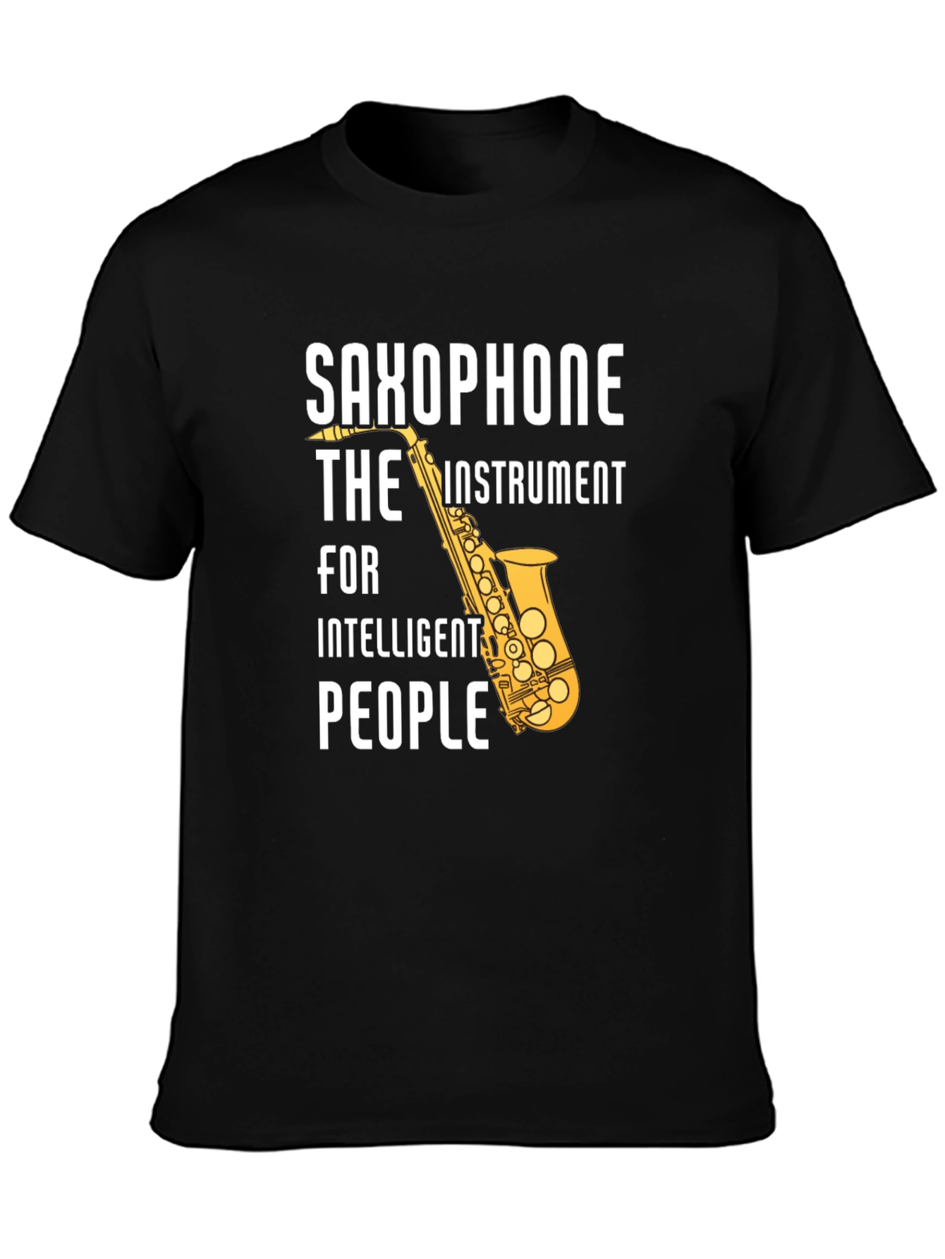 Saxophone Intelligent People Graphic T-Shirt