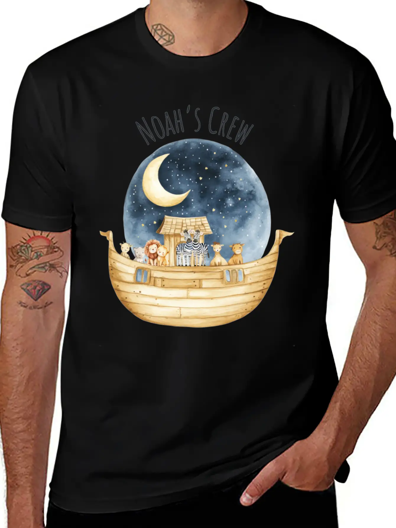 Noah's Crew Unisex Short Sleeve Soft Cotton T-Shirt – Casual Everyday Wear