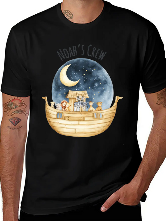 Noah's Crew Unisex Short Sleeve Soft Cotton T-Shirt – Casual Everyday Wear